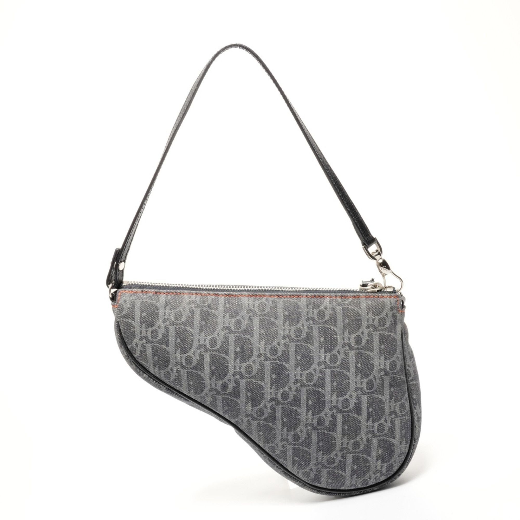 Dior Christian Dior Trotter Denim Saddle Bag Shoulder Navy Size ONE SIZE - 2 Thumbnail