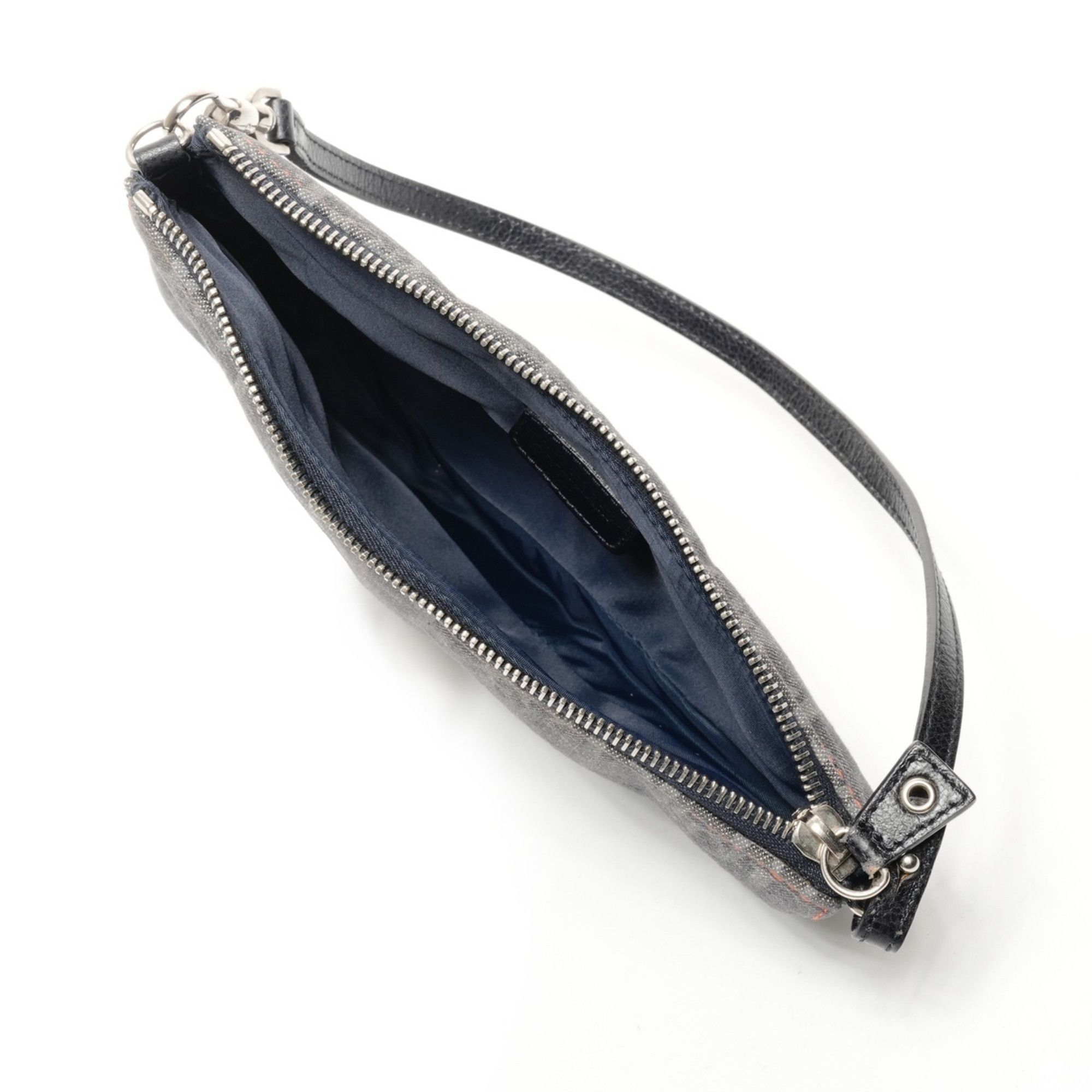 Dior Christian Dior Trotter Denim Saddle Bag Shoulder Navy Size ONE SIZE - 11 Thumbnail