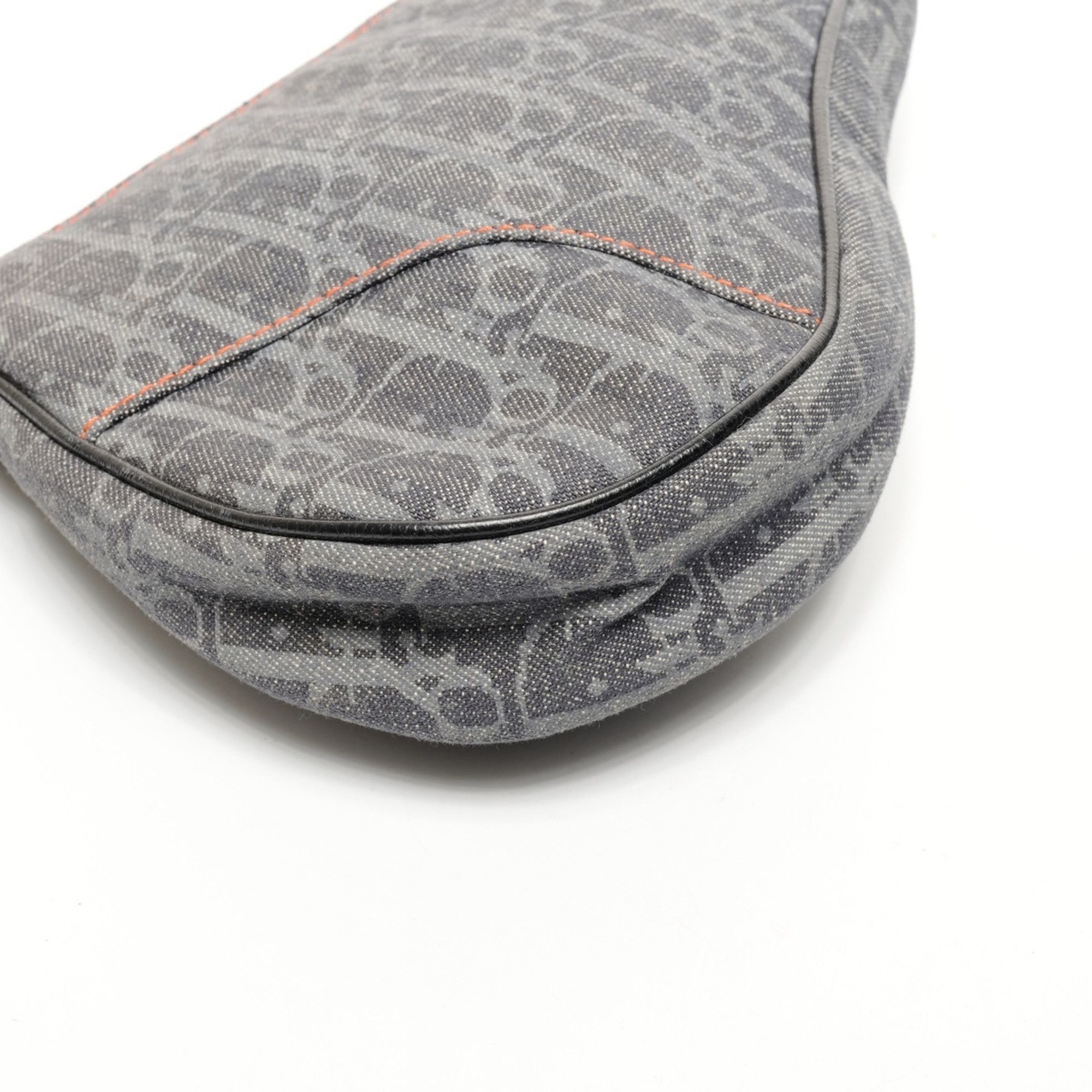 Dior Christian Dior Trotter Denim Saddle Bag Shoulder Navy Size ONE SIZE - 5 Thumbnail
