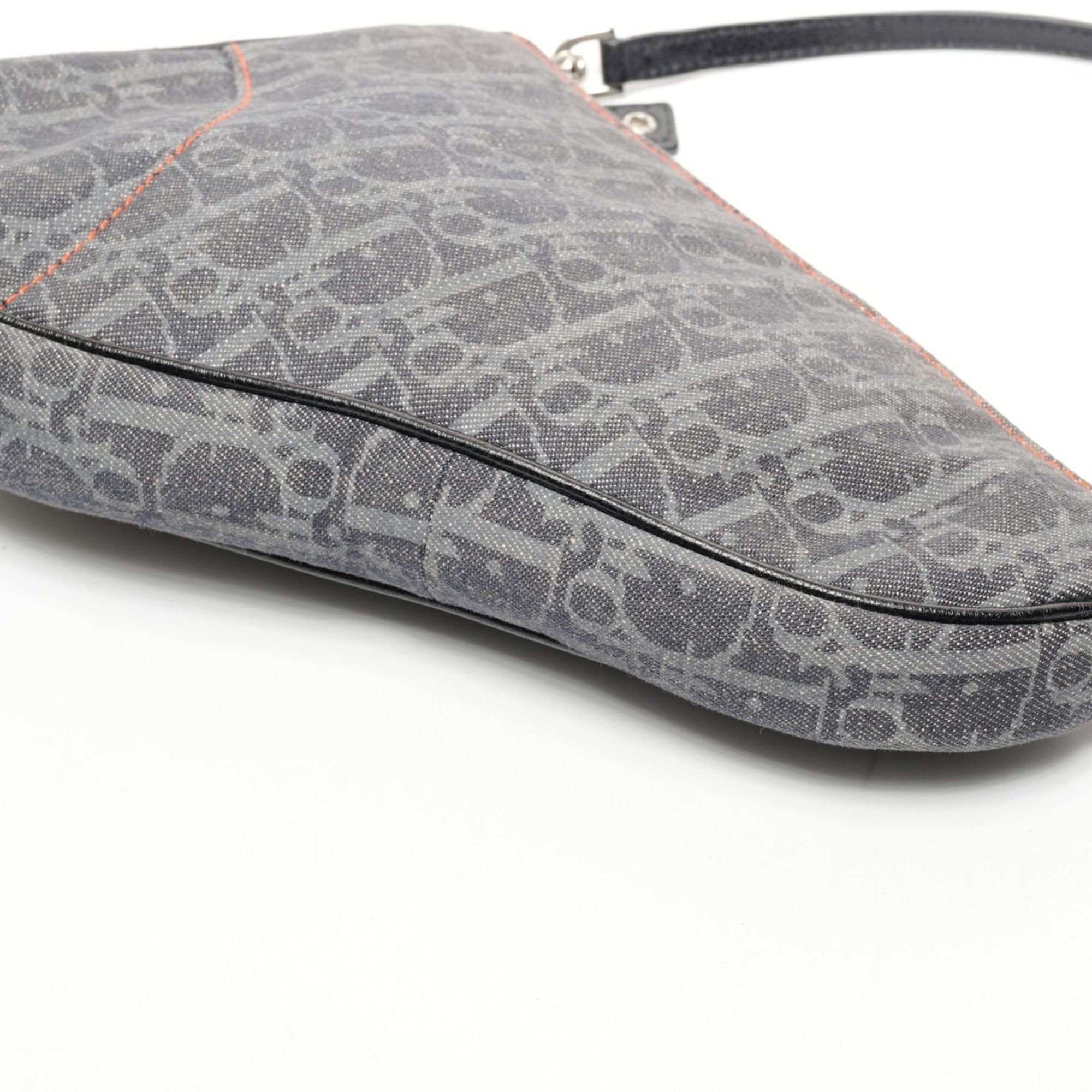Dior Christian Dior Trotter Denim Saddle Bag Shoulder Navy Size ONE SIZE - 6 Thumbnail