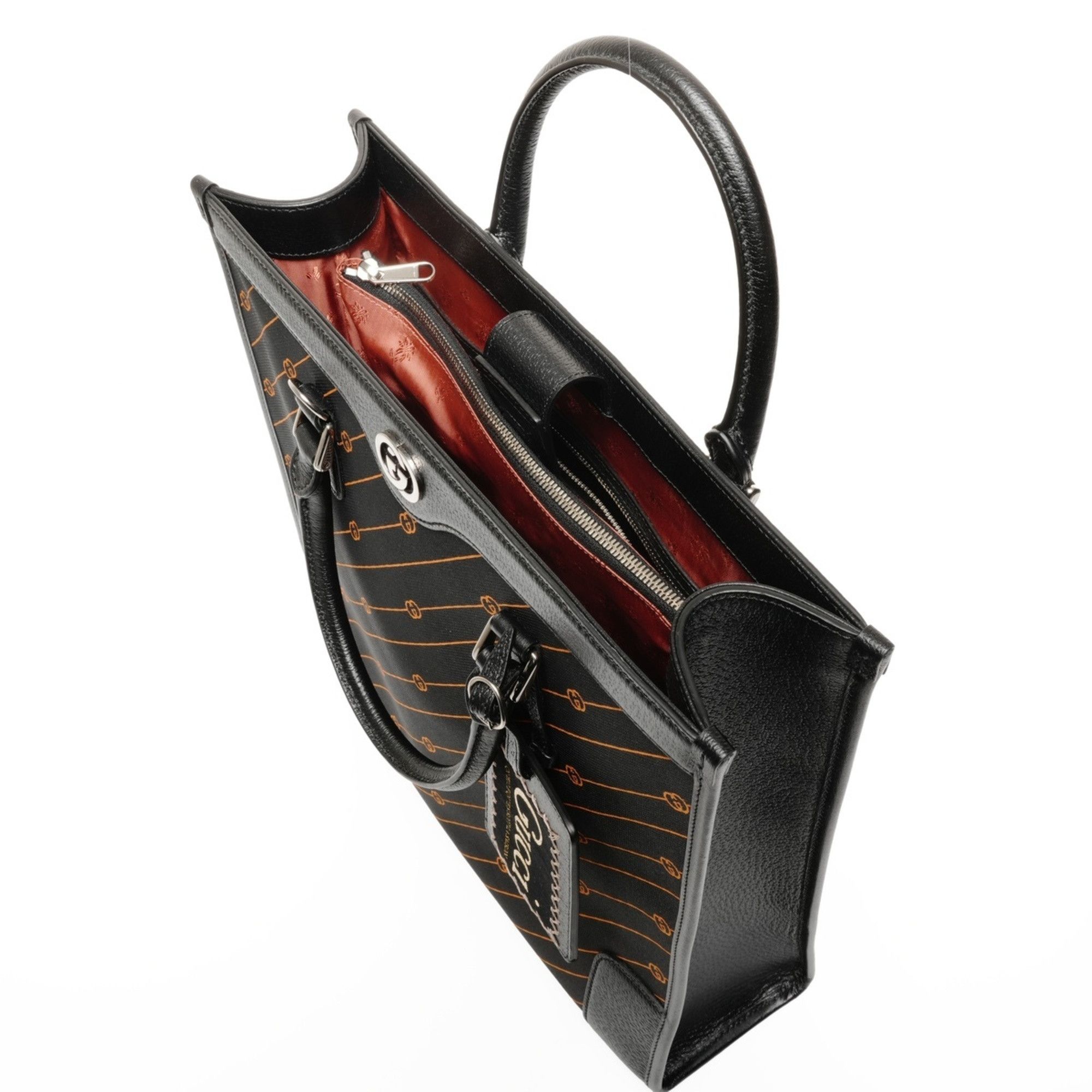 Gucci Gucci 2-way leather tote bag in black Size ONE SIZE - 10 Thumbnail
