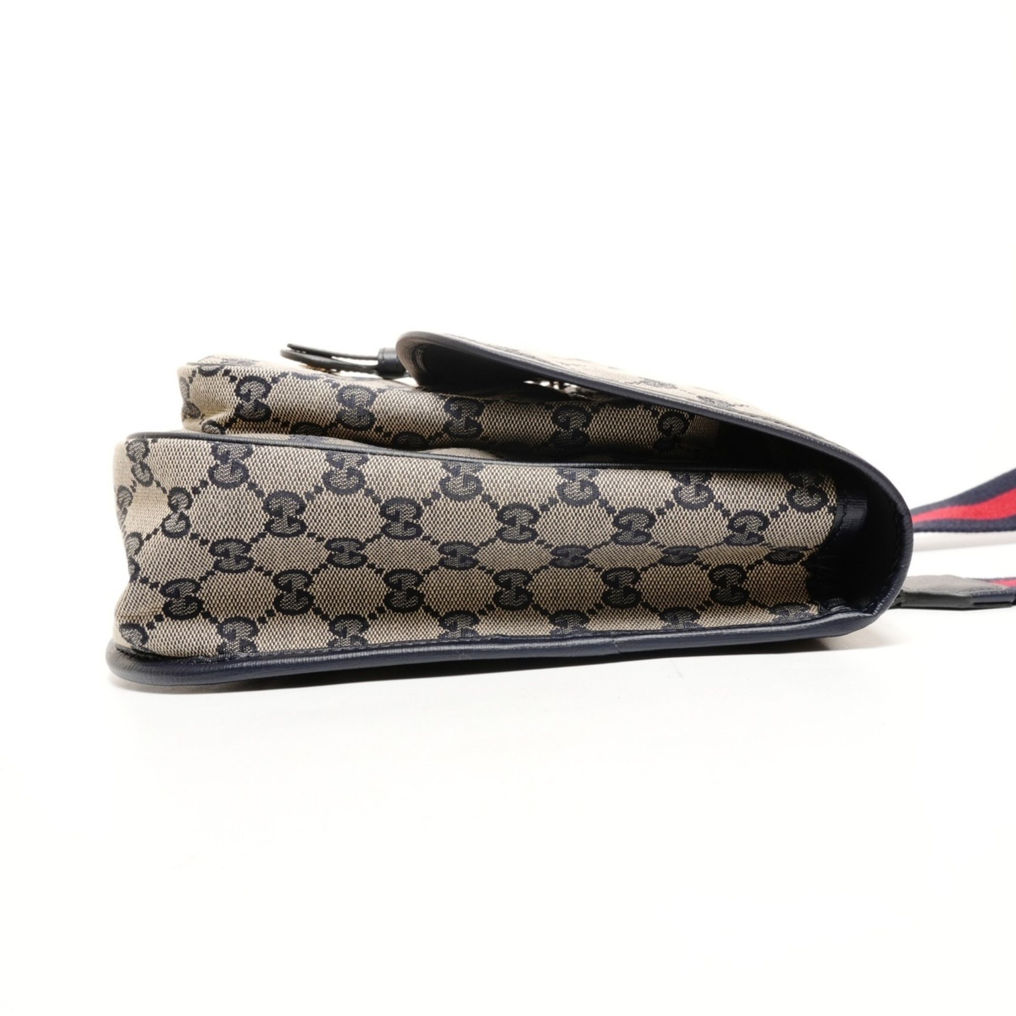 Gucci Gucci GG Canvas Messenger Bag 793823 Navy/Beige Shoulder Size ONE SIZE - 4 Thumbnail
