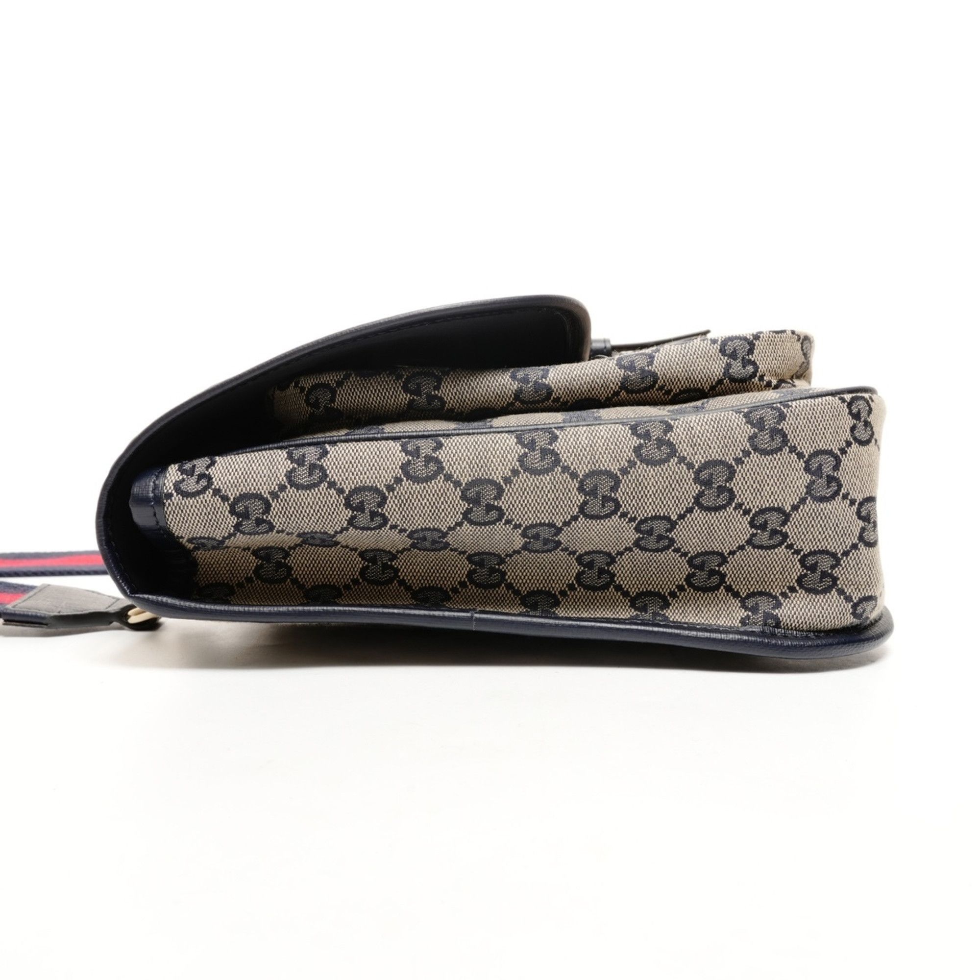 Gucci Gucci GG Canvas Messenger Bag 793823 Navy/Beige Shoulder Size ONE SIZE - 3 Thumbnail