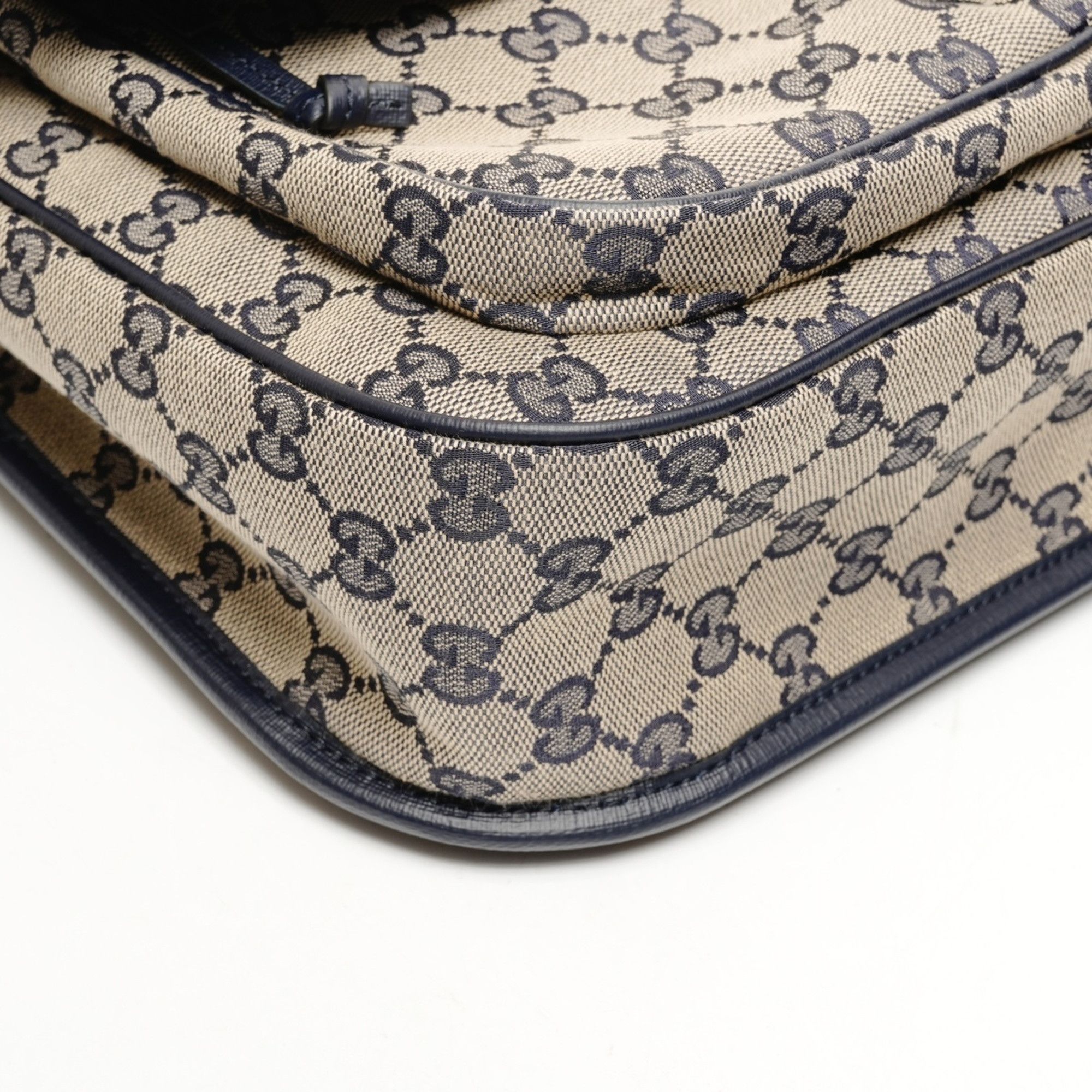 Gucci Gucci GG Canvas Messenger Bag 793823 Navy/Beige Shoulder Size ONE SIZE - 5 Thumbnail