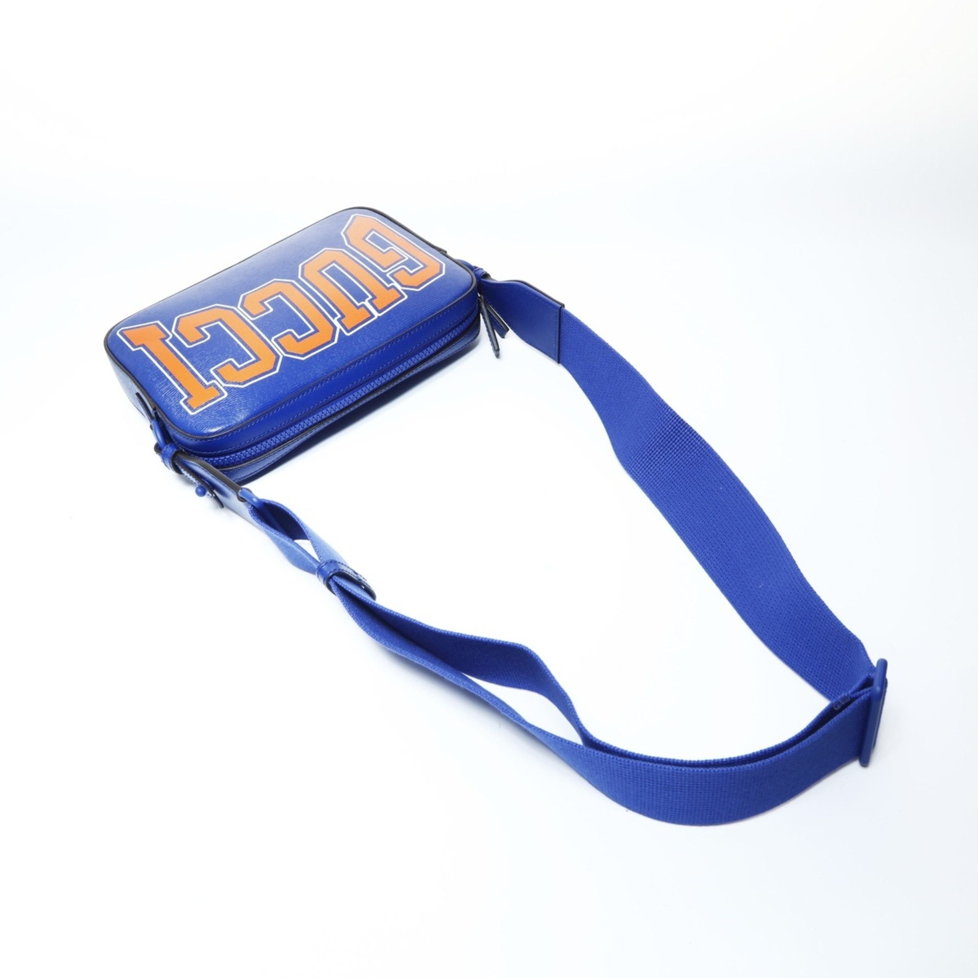 Gucci Gucci Interlocking G Print Shoulder Bag in Blue Size ONE SIZE - 9 Thumbnail