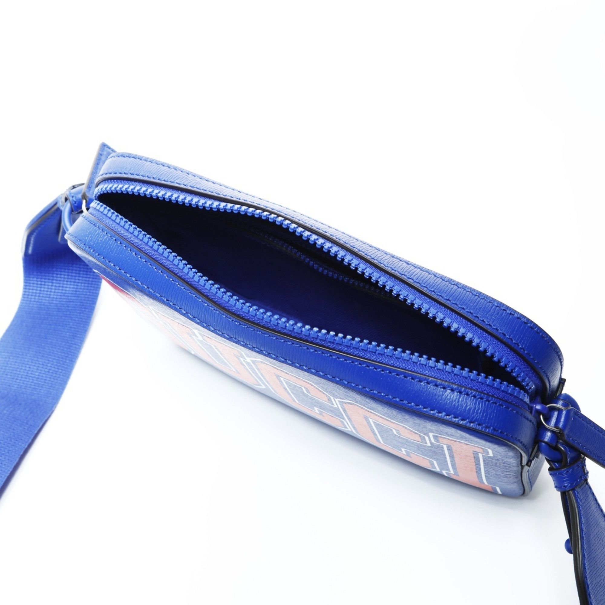 Gucci Gucci Interlocking G Print Shoulder Bag in Blue Size ONE SIZE - 12 Thumbnail
