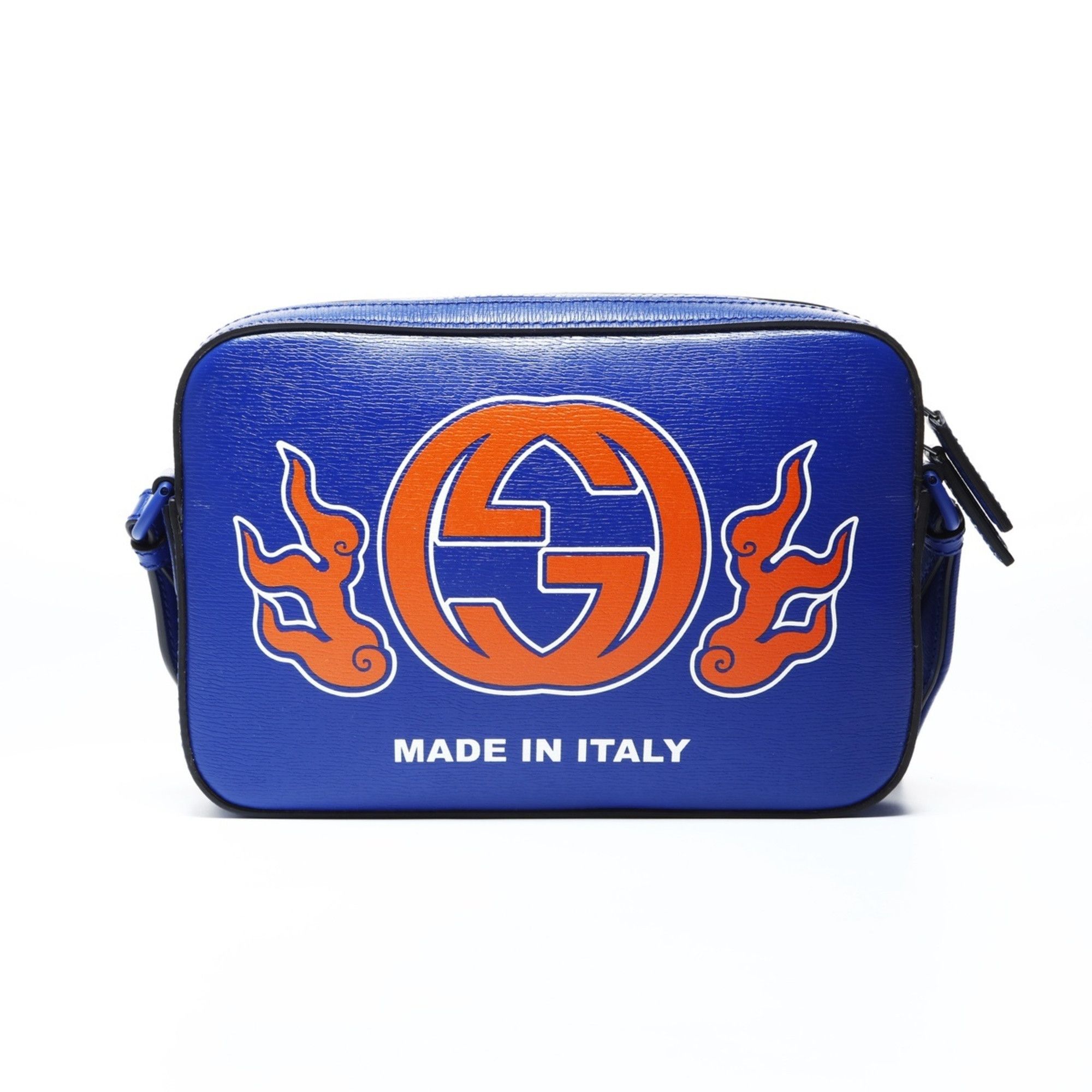 Gucci Gucci Interlocking G Print Shoulder Bag in Blue Size ONE SIZE - 3 Thumbnail