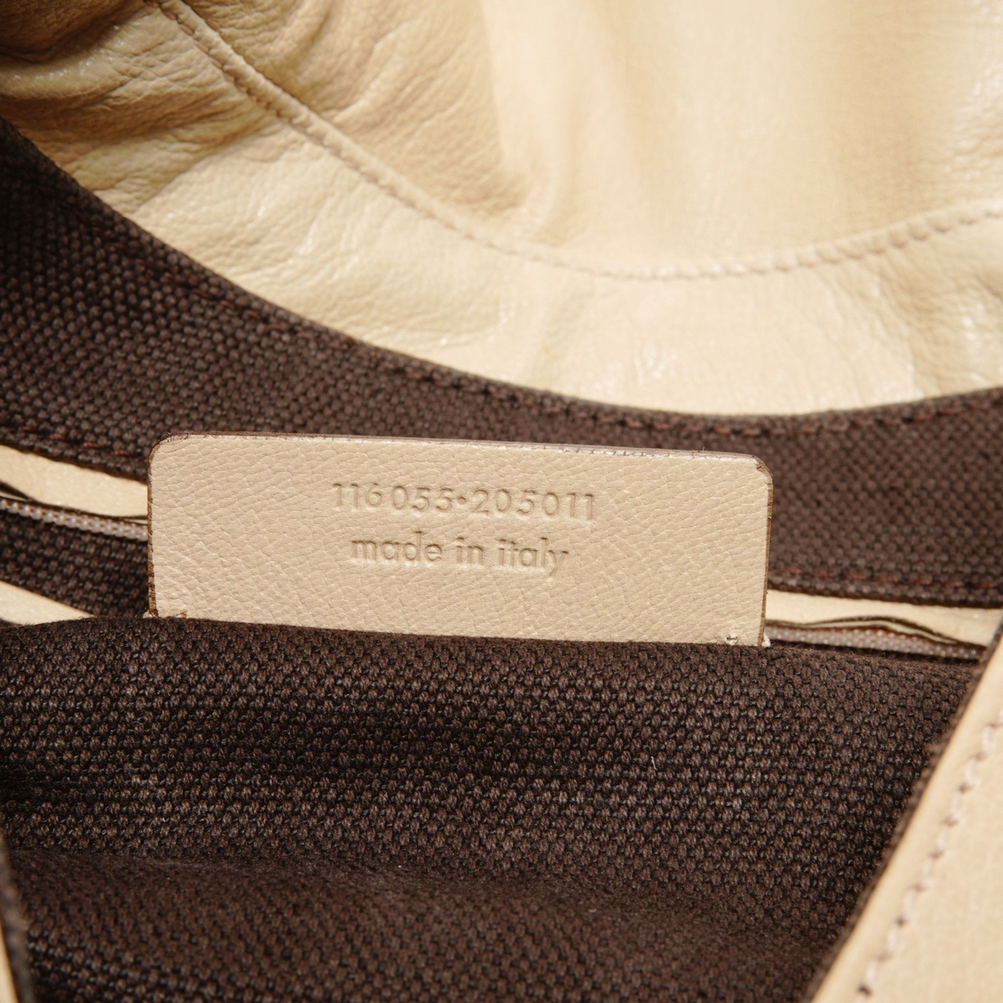 Yves Saint Laurent Yves Saint Laurent Mombasa Leather One-Shoulder Bag in Beige Size ONE SIZE - 10 Thumbnail