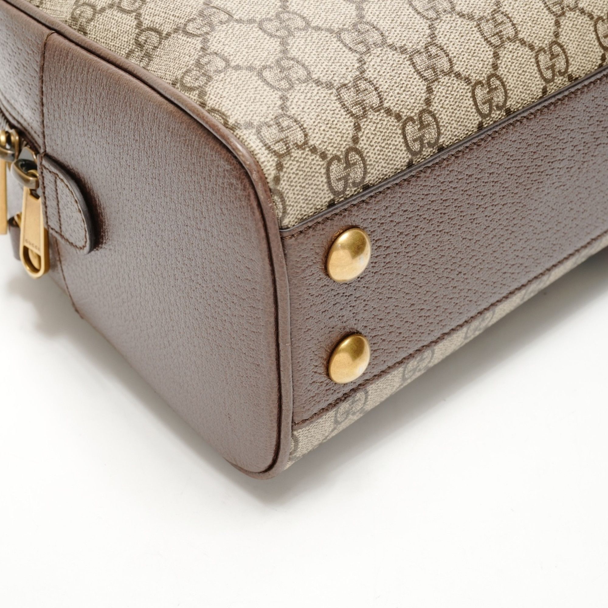 Gucci Gucci GG Supreme Duffle Bag/Boston Bag, 2-Way Handbag, 723309, Brown Size ONE SIZE - 5 Thumbnail
