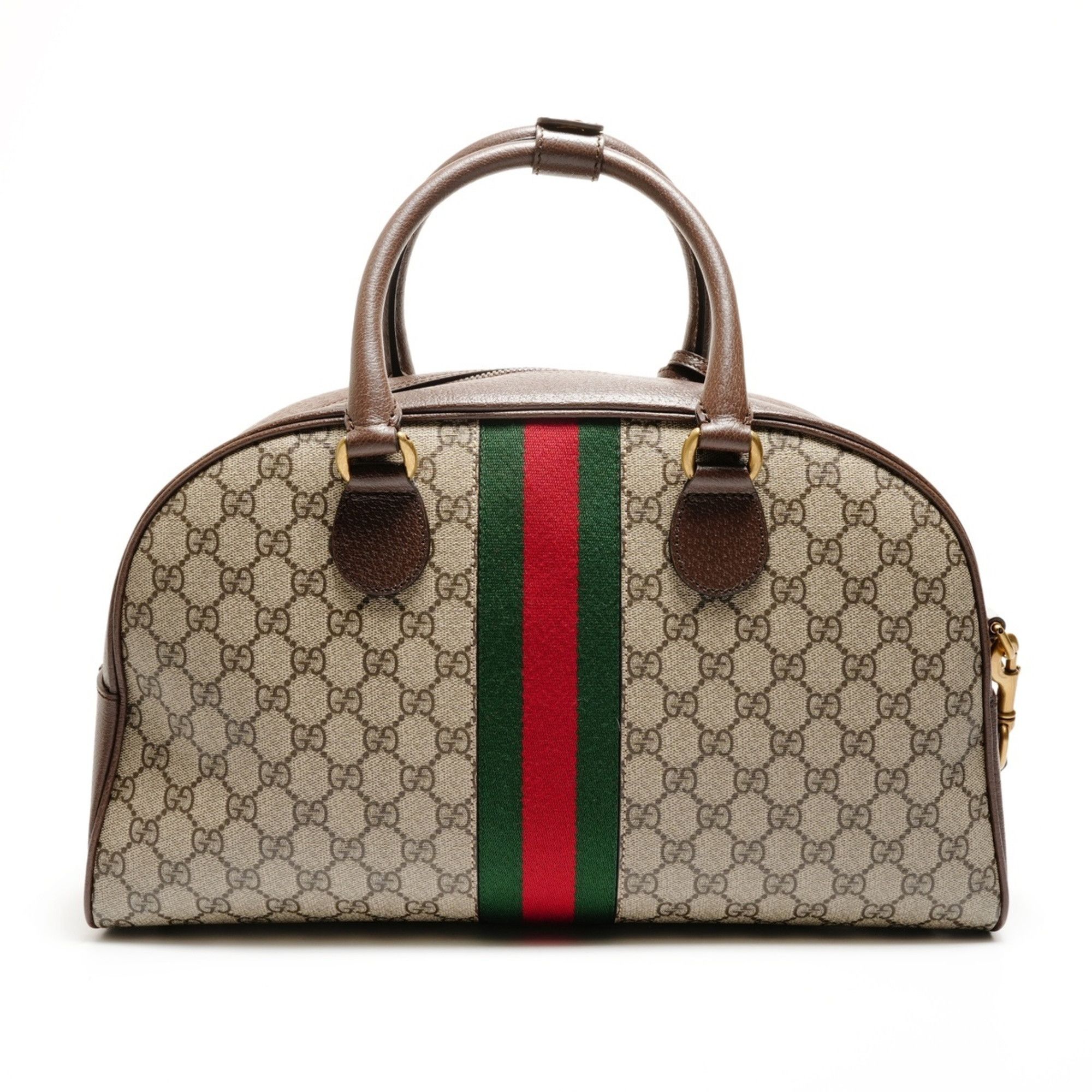 Gucci Gucci GG Supreme Duffle Bag/Boston Bag, 2-Way Handbag, 723309, Brown Size ONE SIZE - 2 Thumbnail