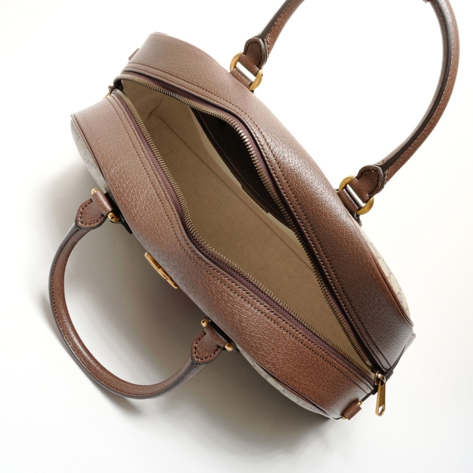 Gucci Gucci GG Supreme Duffle Bag/Boston Bag, 2-Way Handbag, 723309, Brown Size ONE SIZE - 11 Thumbnail