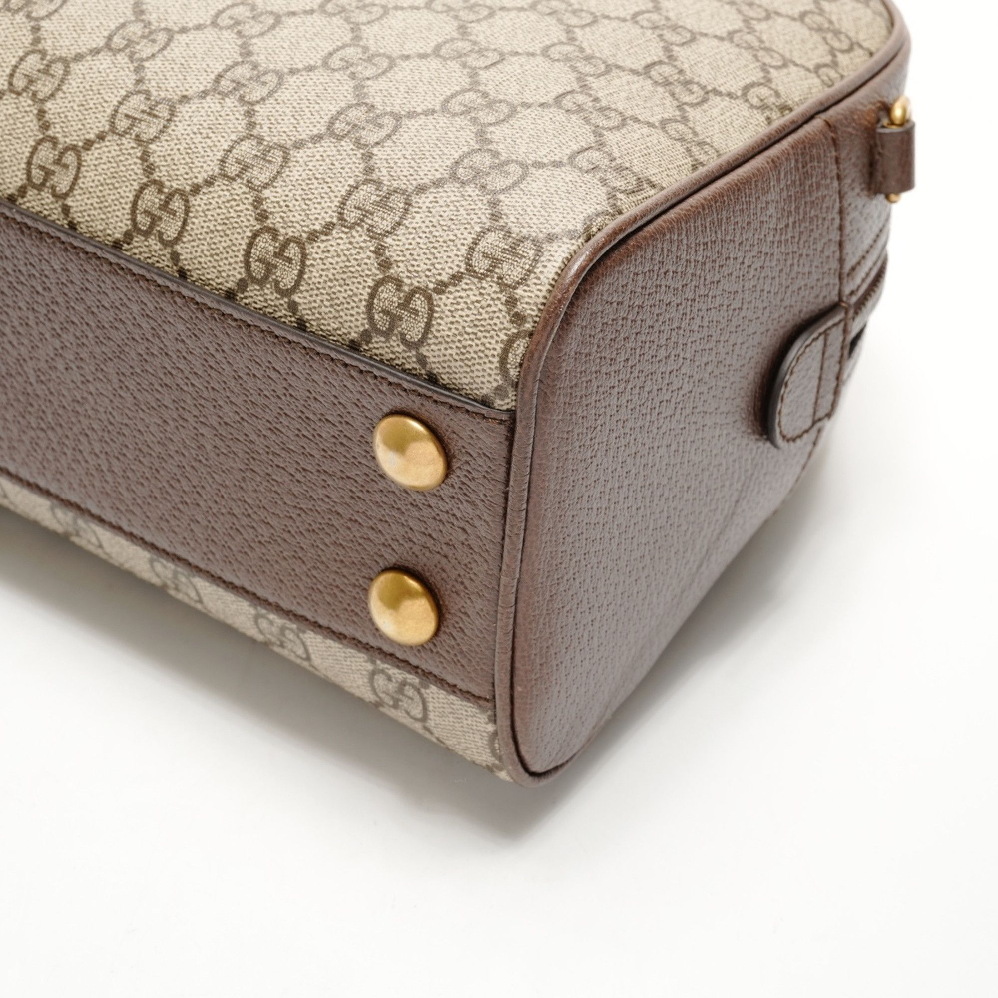 Gucci Gucci GG Supreme Duffle Bag/Boston Bag, 2-Way Handbag, 723309, Brown Size ONE SIZE - 6 Thumbnail