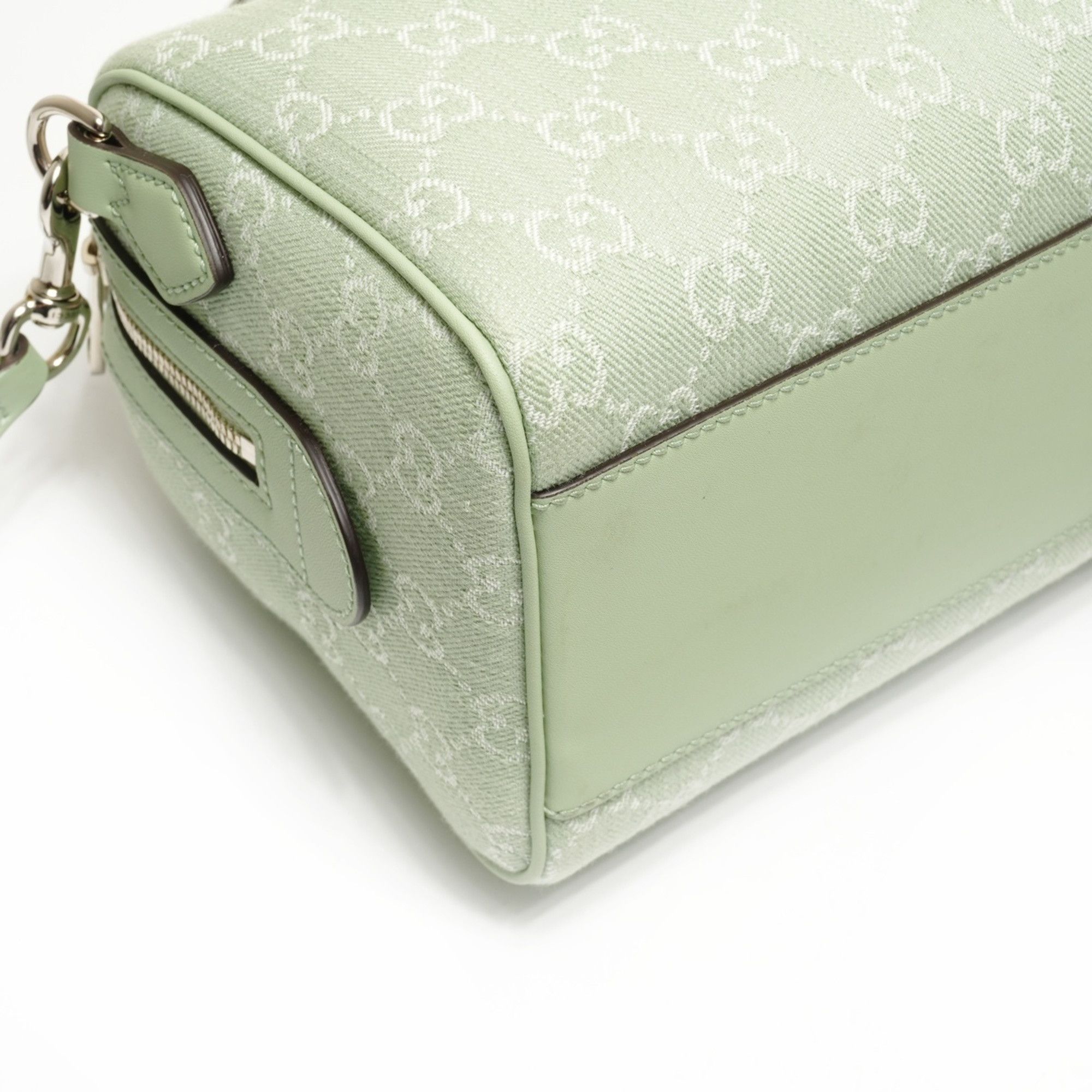 Gucci Gucci Ophidia Small GG Canvas 2-Way Boston Bag in Green Size ONE SIZE - 5 Thumbnail