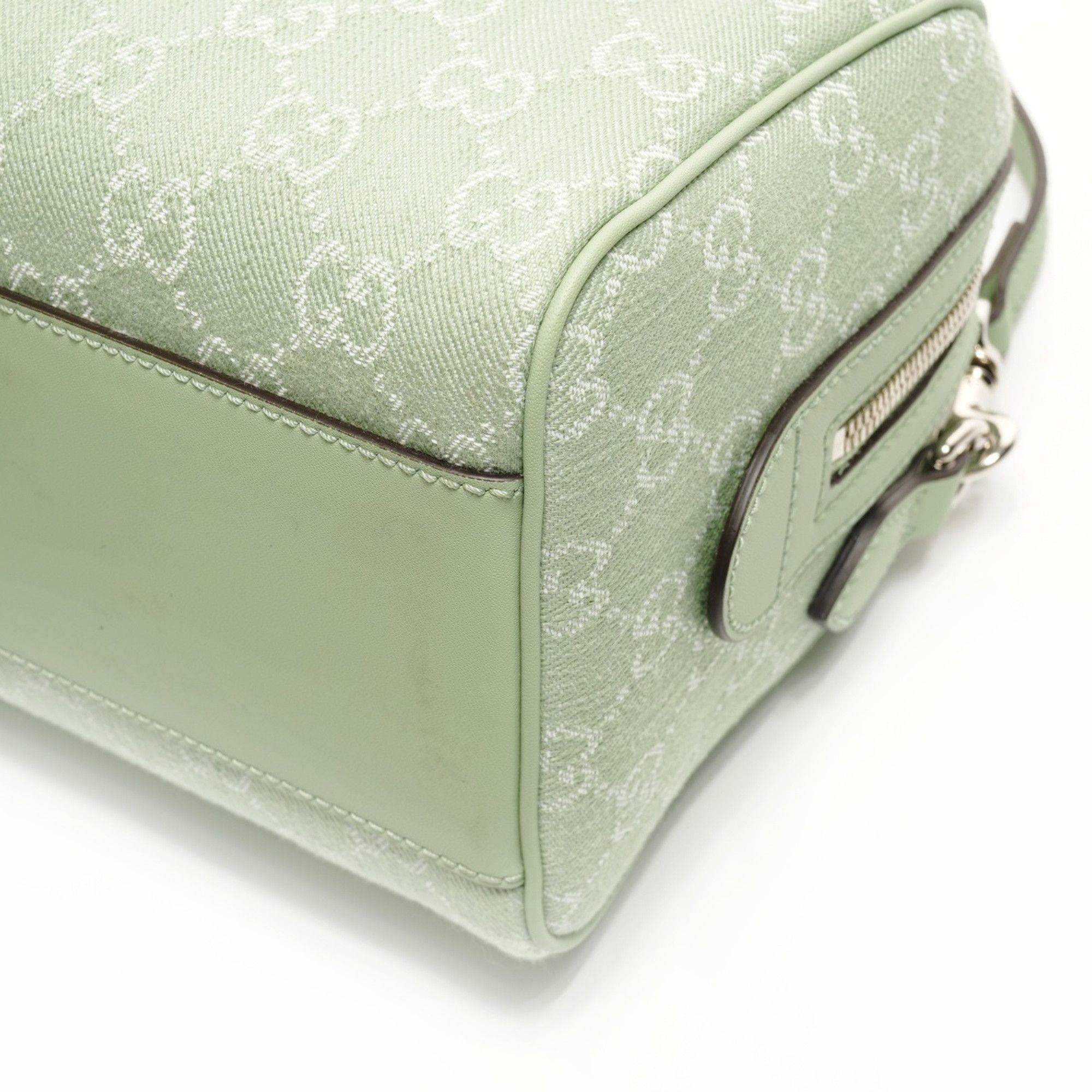 Gucci Gucci Ophidia Small GG Canvas 2-Way Boston Bag in Green Size ONE SIZE - 6 Thumbnail