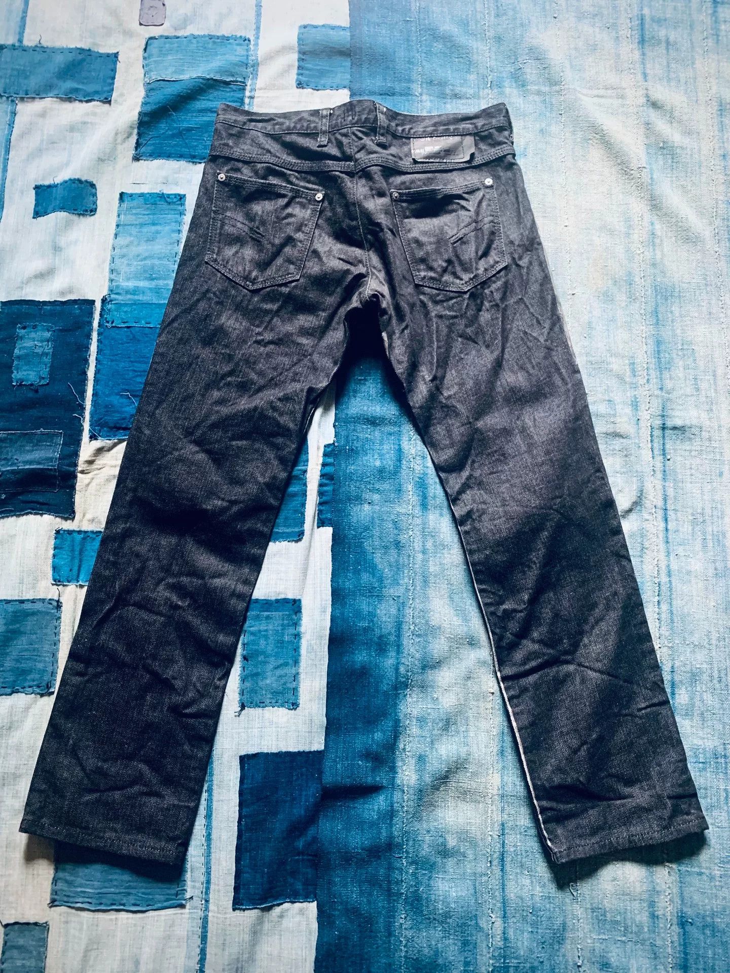 Neil Barrett Neil Barrett Silver Painted Black Denim Jeans Size US 30 / EU 46 - 2 Thumbnail