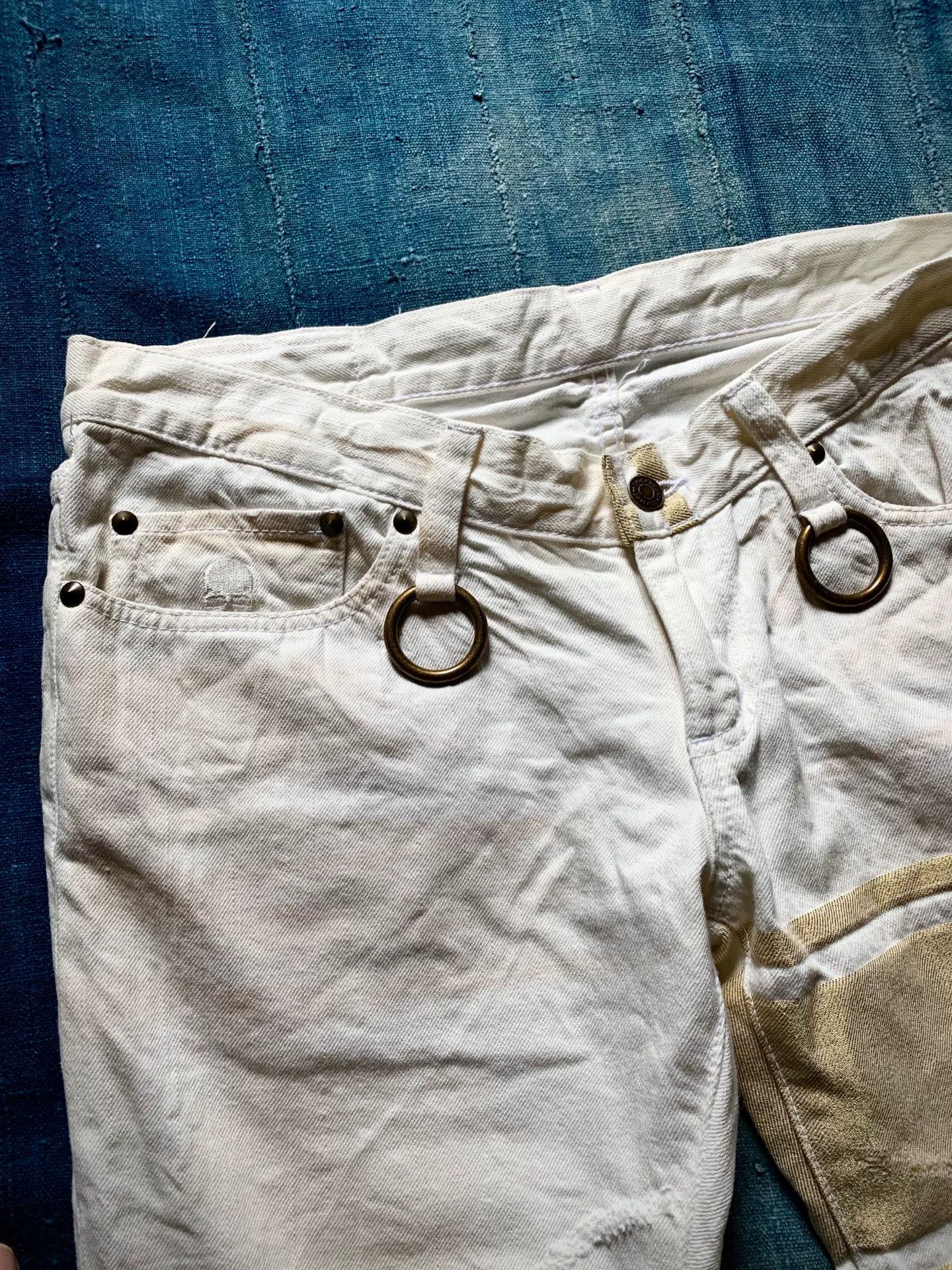 Mastermind Japan MMJ 2006 Off White Damaged Denim Limited 88 Size US 30 / EU 46 - 3 Thumbnail