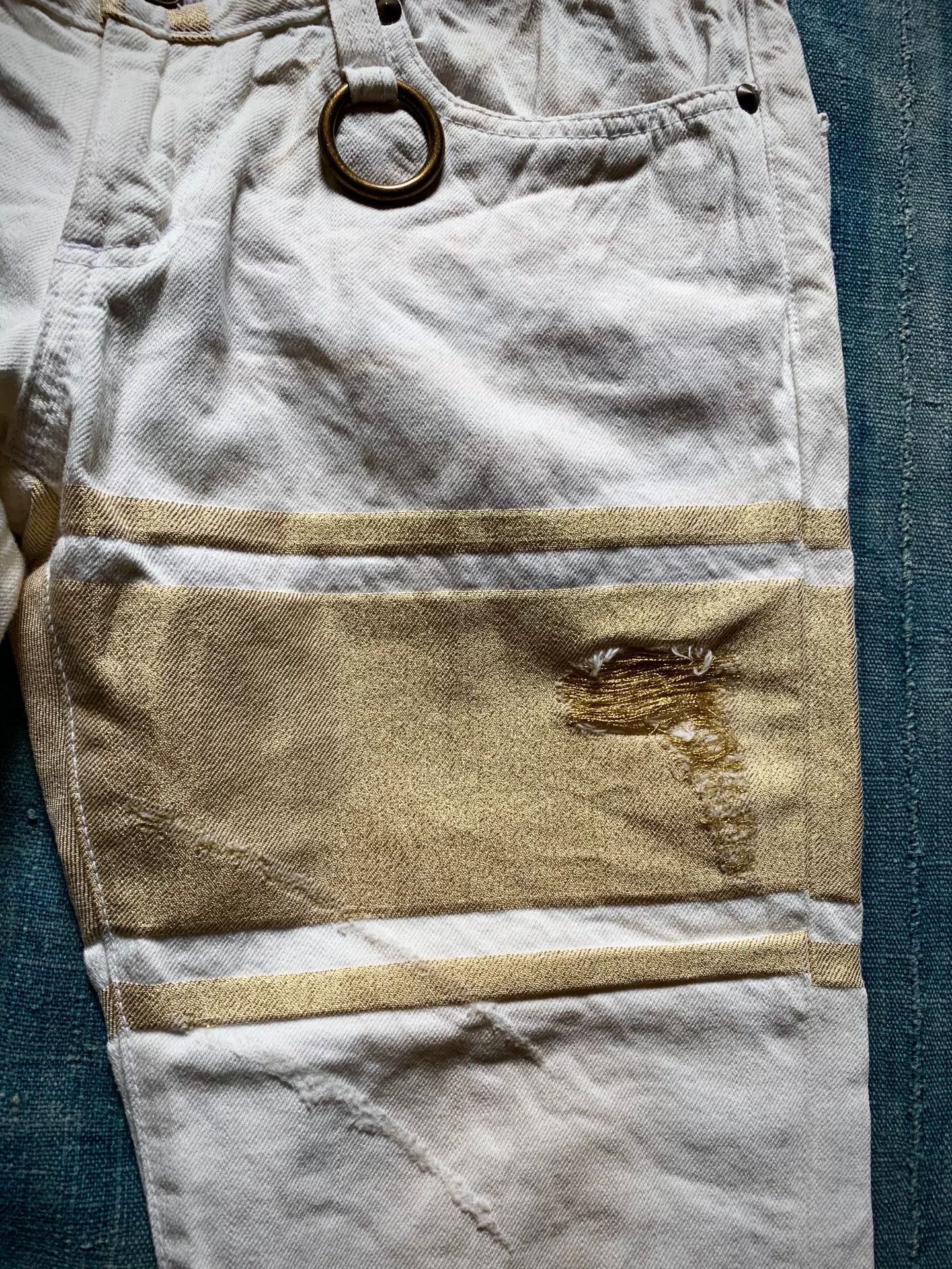 Mastermind Japan MMJ 2006 Off White Damaged Denim Limited 88 Size US 30 / EU 46 - 8 Thumbnail