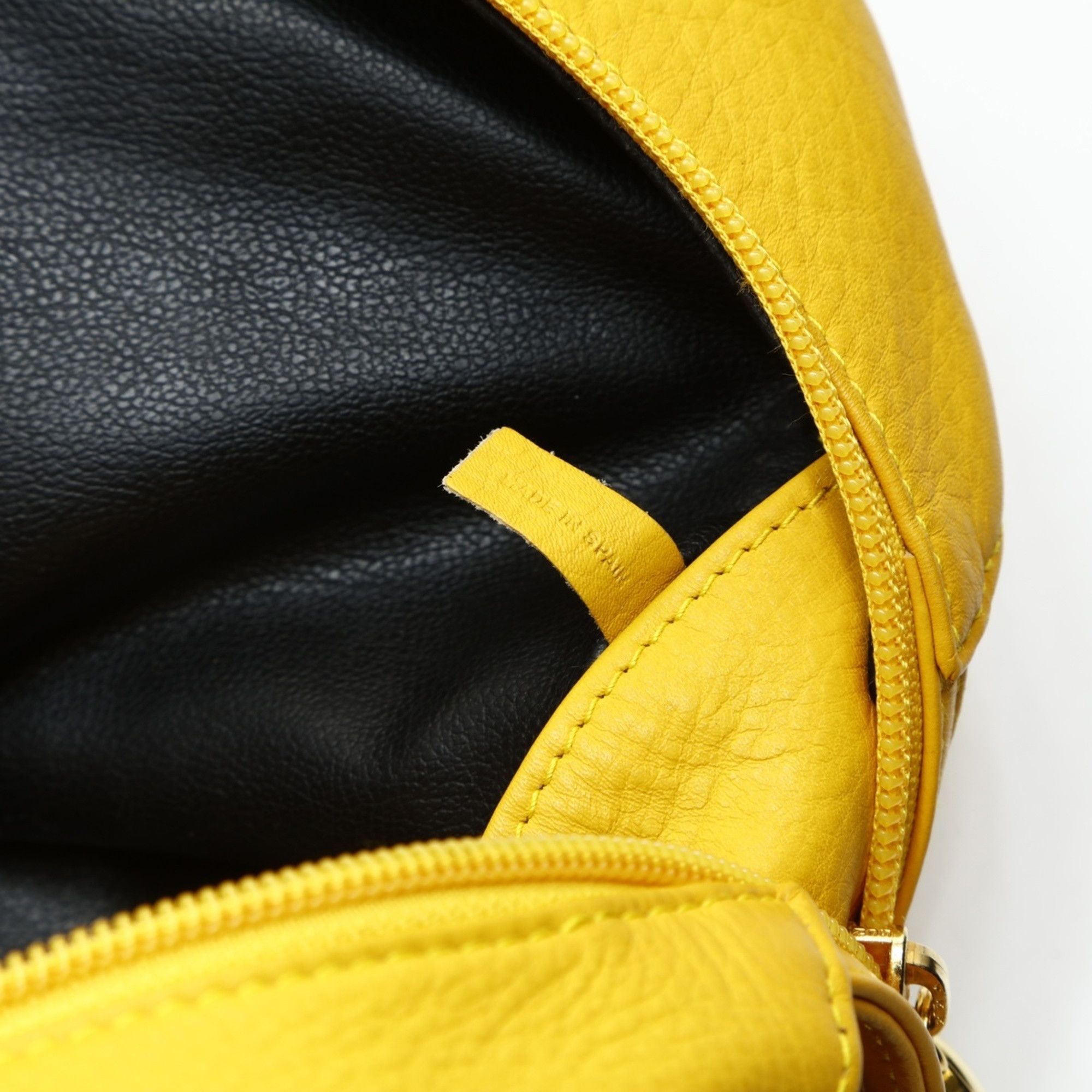 Dior Christian Dior Leather Bowling Bag with CD Logo, Yellow Size ONE SIZE - 10 Thumbnail