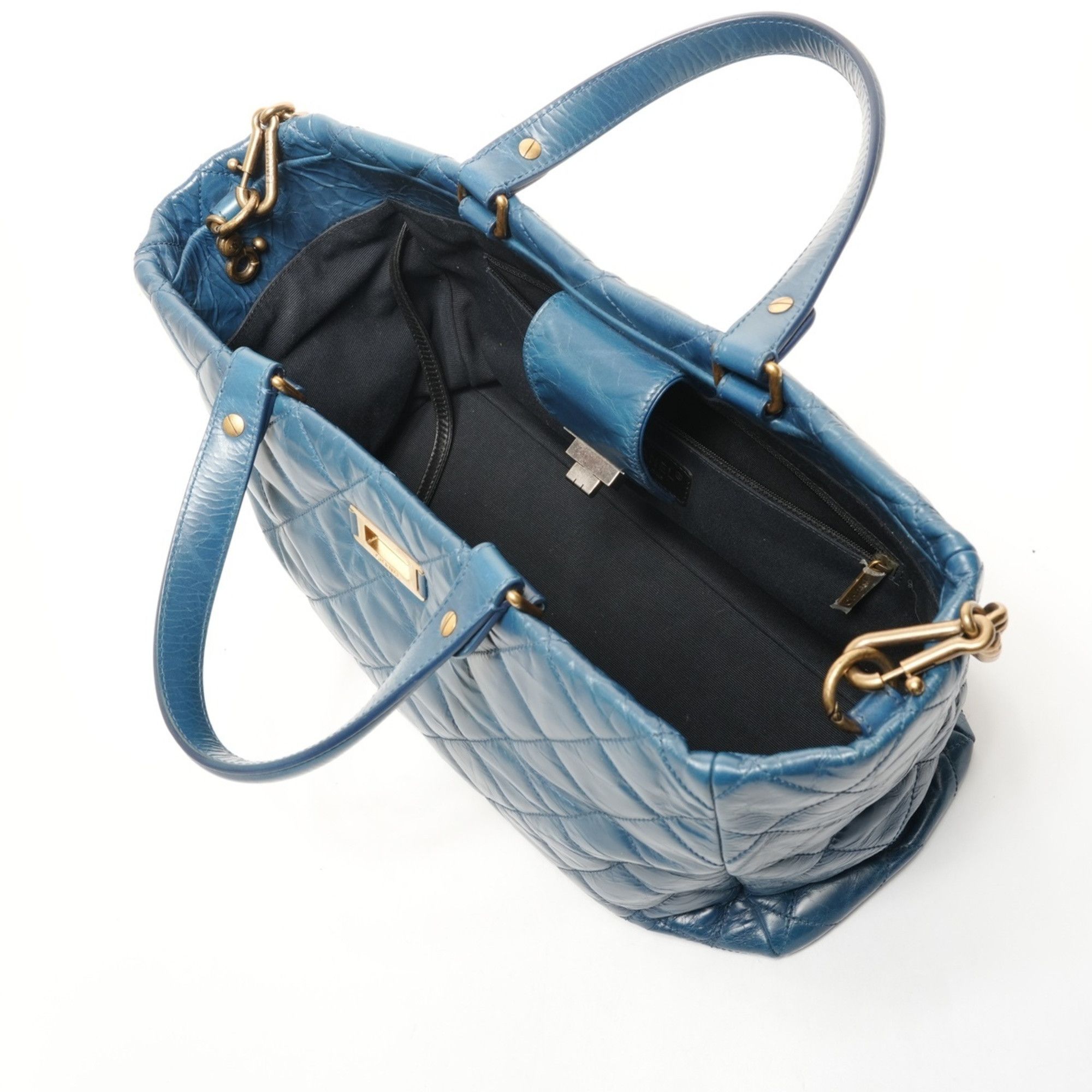 Chanel CHANEL 15 series 2011 Cabas Tote 2-way Handbag Blue Size ONE SIZE - 10 Thumbnail