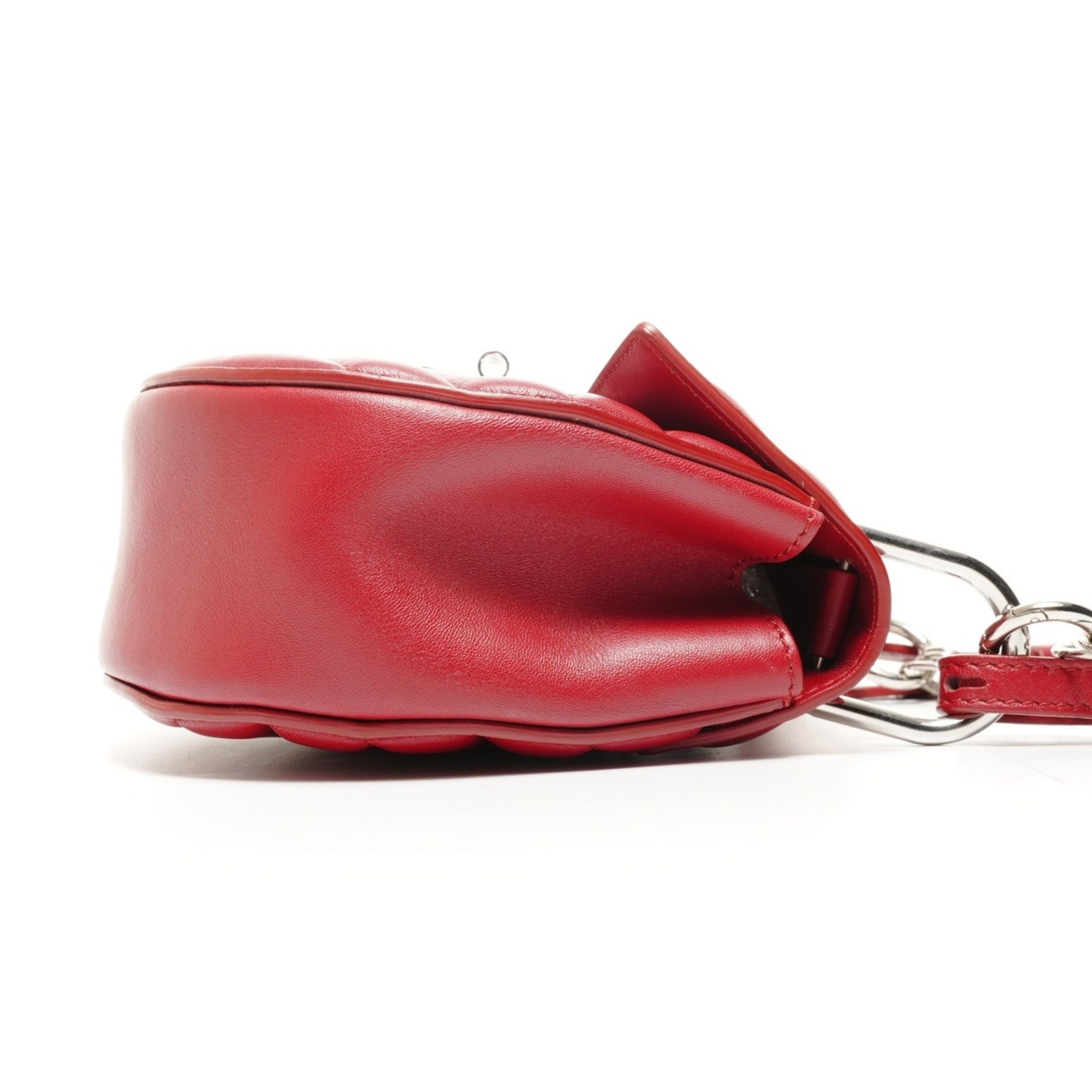 Chloe Chloé Chloe Drew Jeweled Leather 2-Way Shoulder Bag in Red Size ONE SIZE - 4 Thumbnail