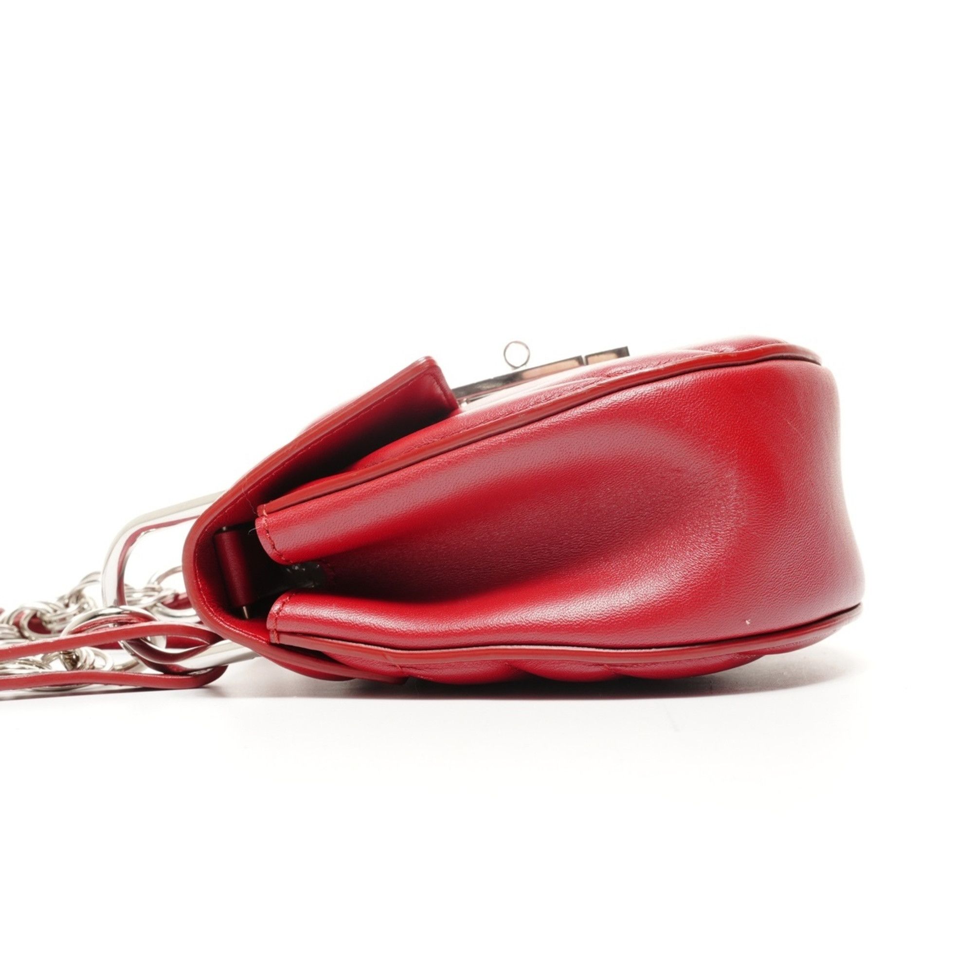 Chloe Chloé Chloe Drew Jeweled Leather 2-Way Shoulder Bag in Red Size ONE SIZE - 3 Thumbnail