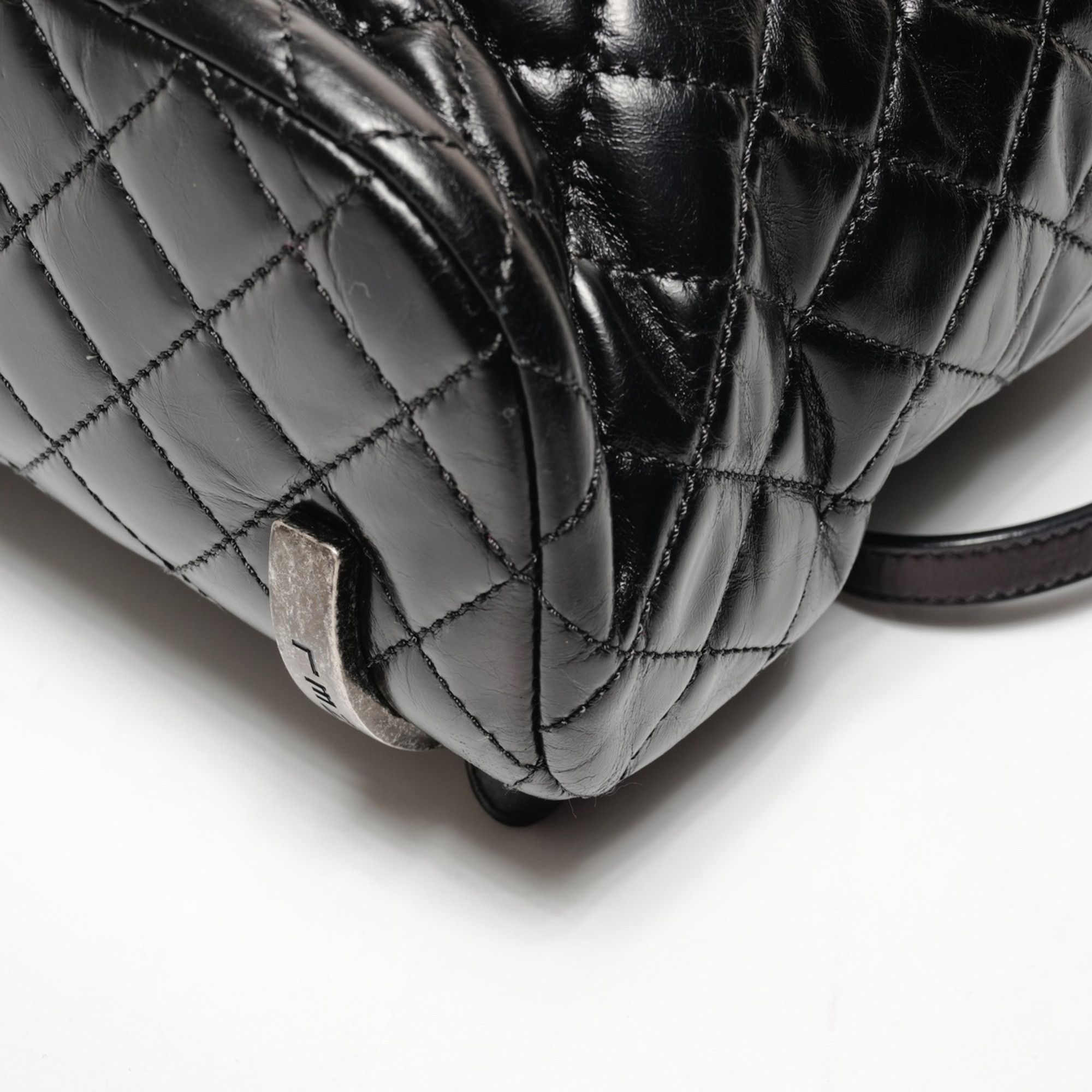 Chanel CHANEL 23 Series 2016-2017 Matelasse Leather Backpack/Daypack in Black Size ONE SIZE - 6 Thumbnail