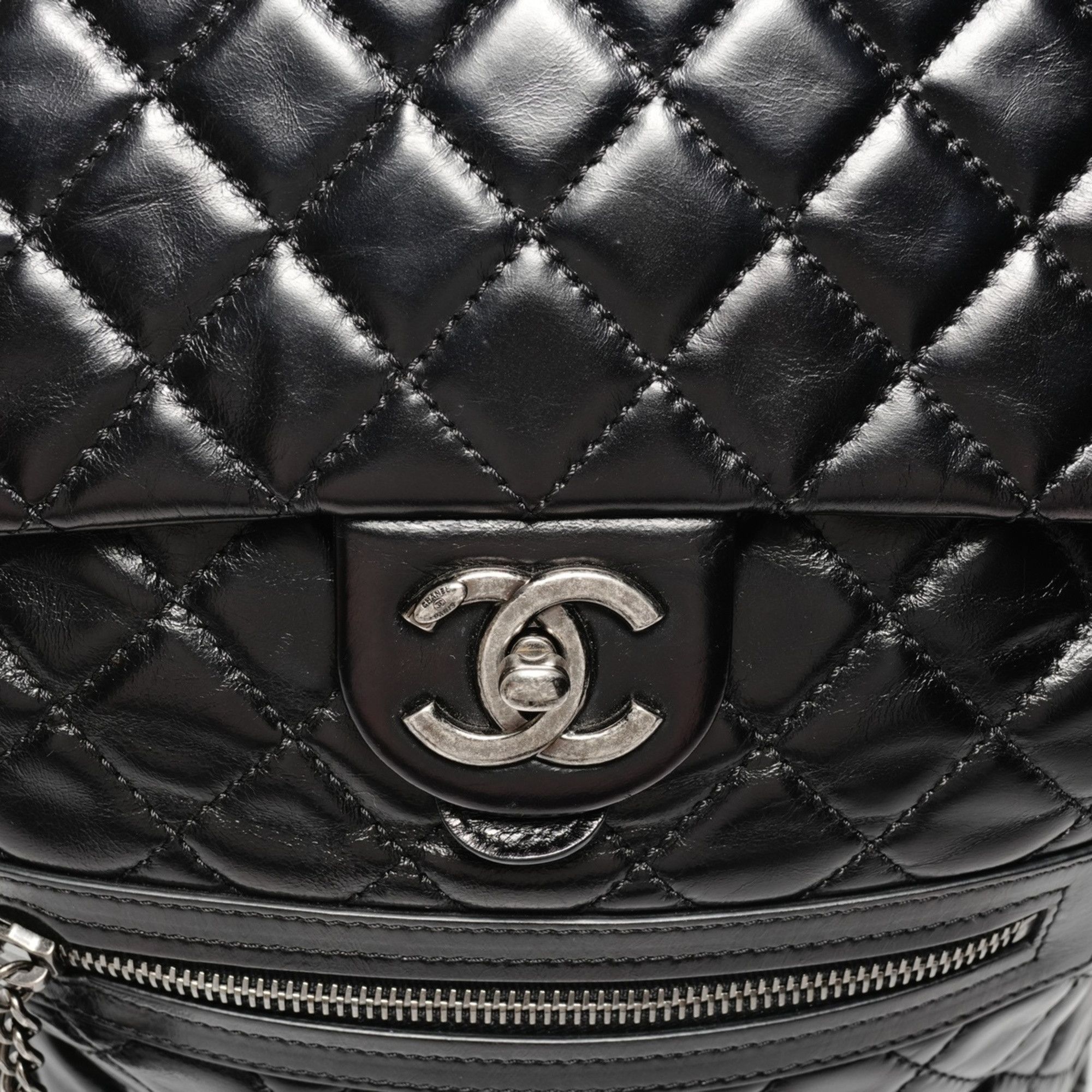 Chanel CHANEL 23 Series 2016-2017 Matelasse Leather Backpack/Daypack in Black Size ONE SIZE - 8 Thumbnail