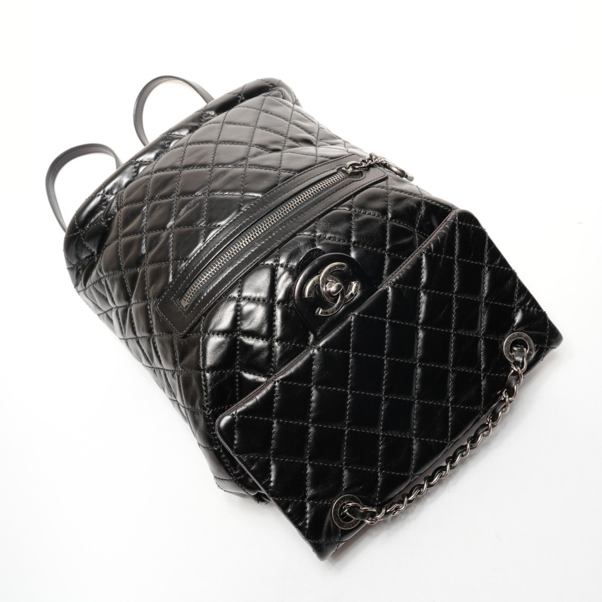 Chanel CHANEL 23 Series 2016-2017 Matelasse Leather Backpack/Daypack in Black Size ONE SIZE - 9 Thumbnail