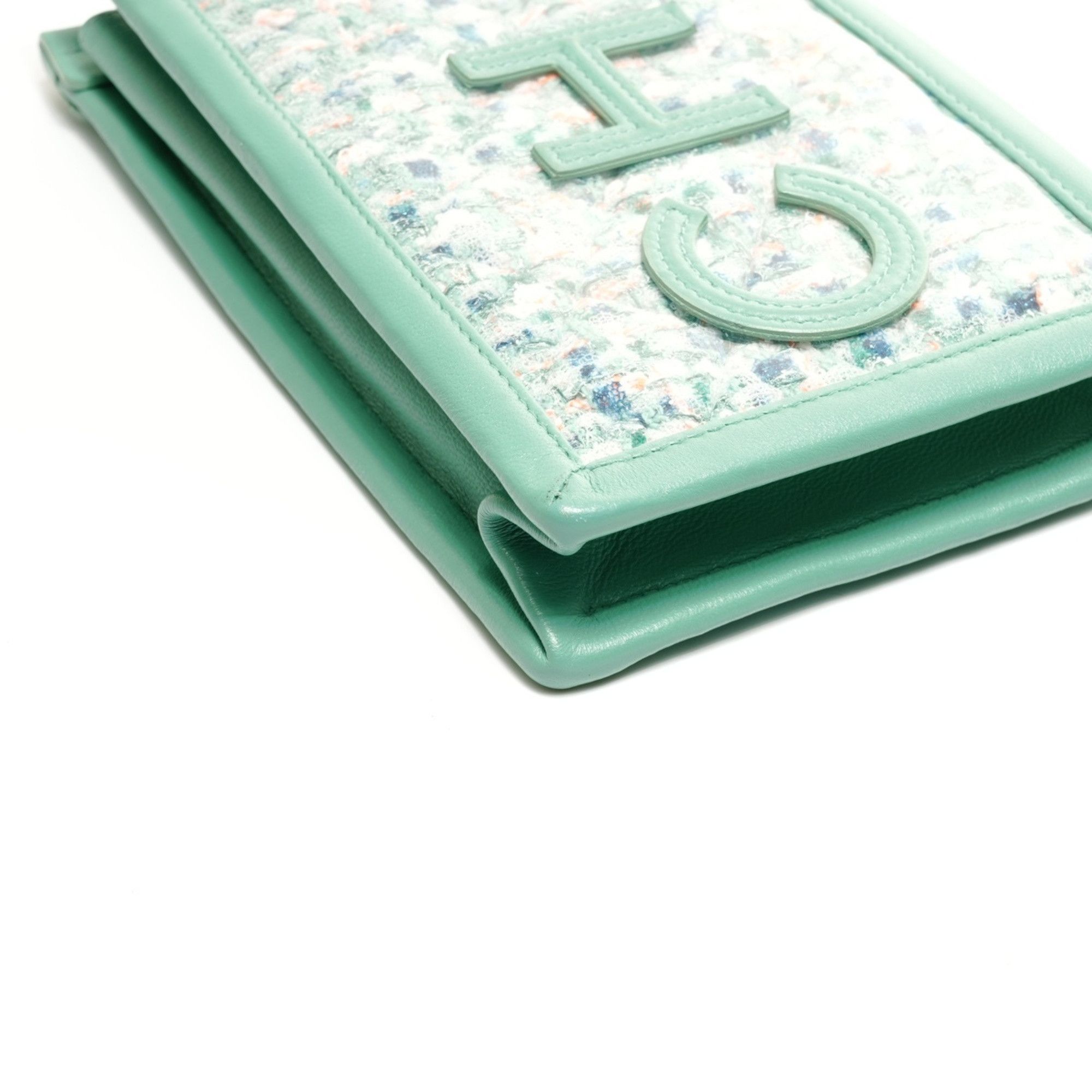 Chanel Chanel 28 Series 2019 Tweed Clutch/Phone Case/Shoulder Bag, Green Size ONE SIZE - 6 Thumbnail