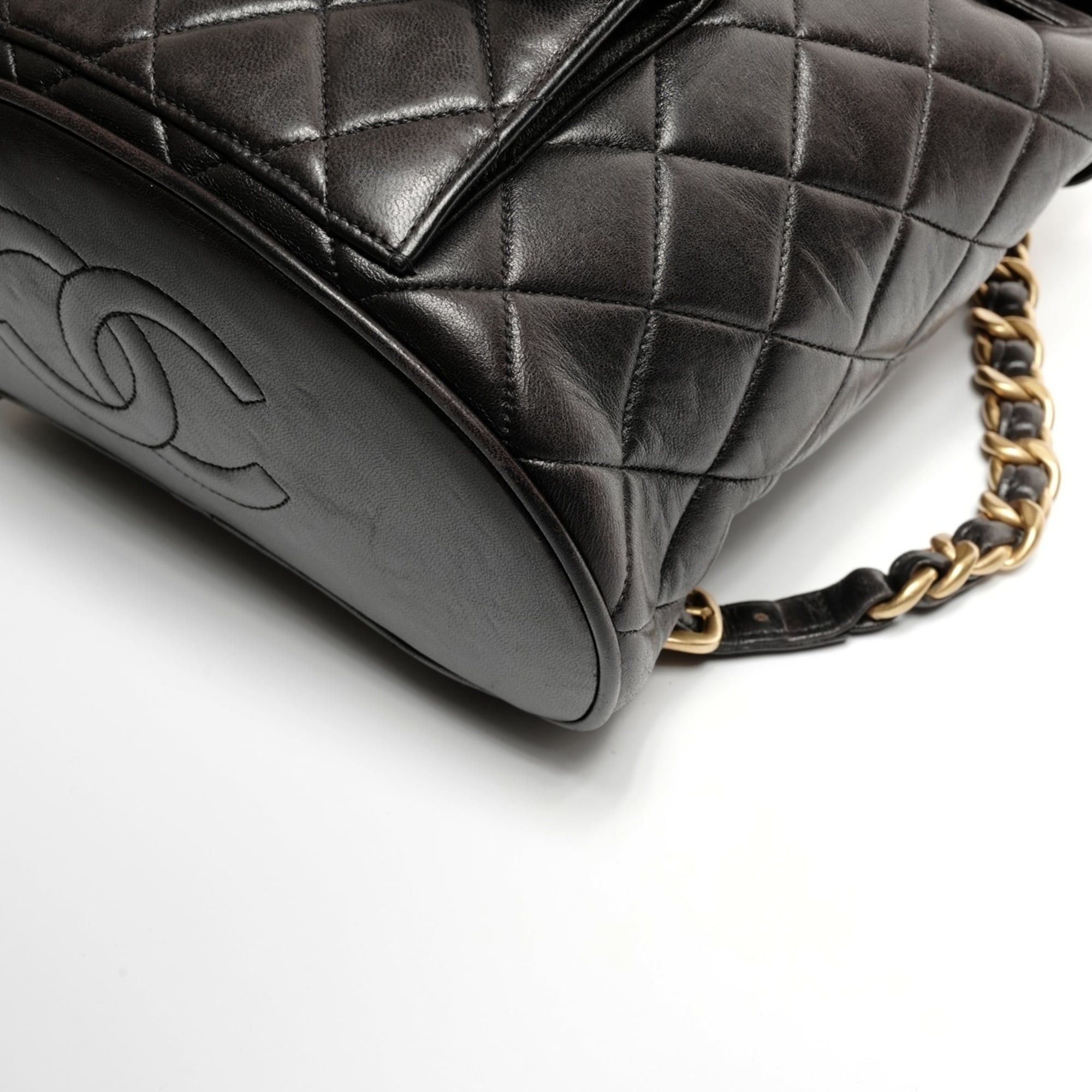 Chanel CHANEL No. 3 1994-1996 Lambskin Duma Matelasse Backpack/Daypack in Black Size ONE SIZE - 6 Thumbnail