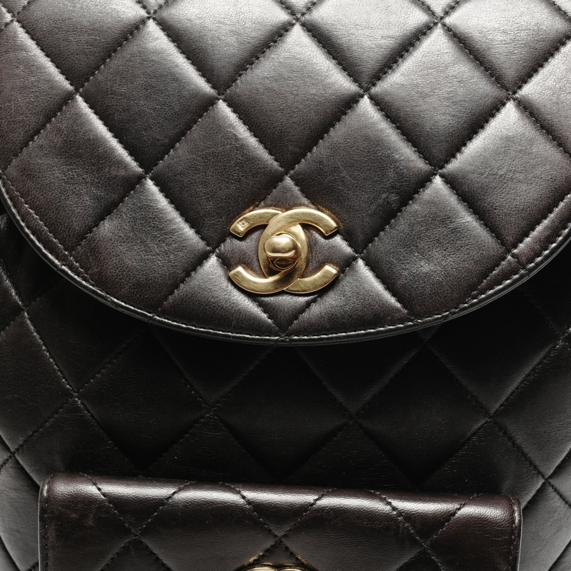 Chanel CHANEL No. 3 1994-1996 Lambskin Duma Matelasse Backpack/Daypack in Black Size ONE SIZE - 9 Thumbnail