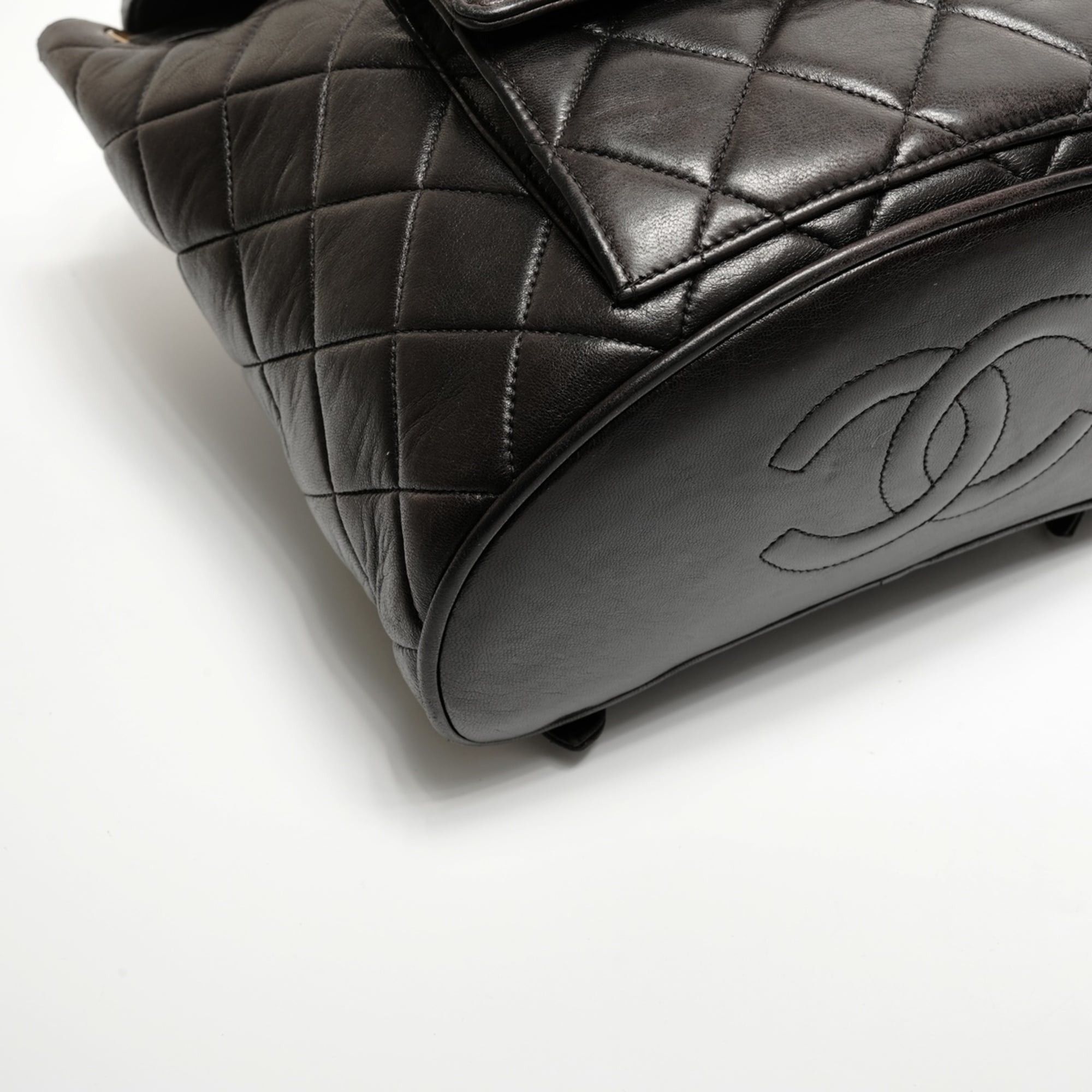 Chanel CHANEL No. 3 1994-1996 Lambskin Duma Matelasse Backpack/Daypack in Black Size ONE SIZE - 5 Thumbnail