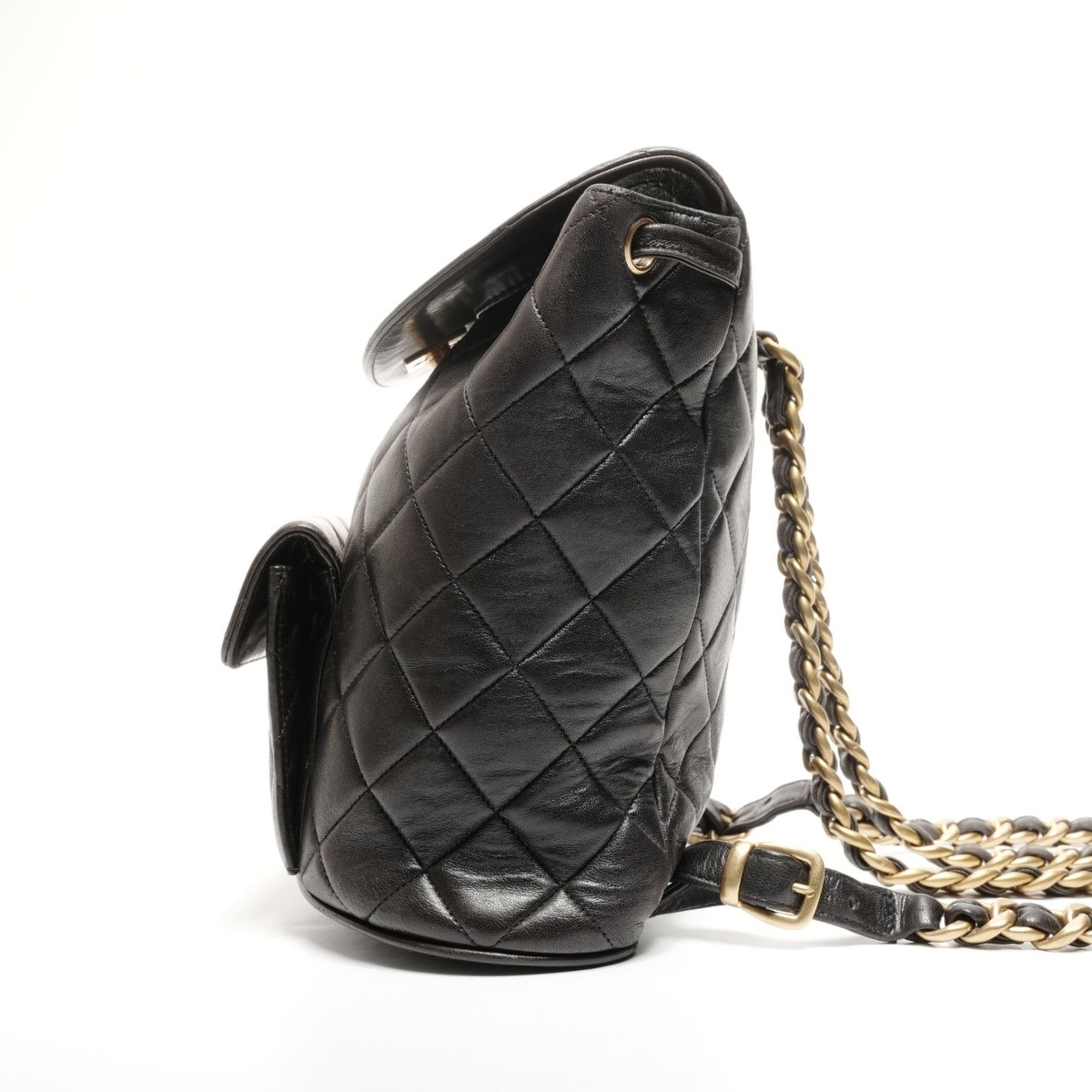 Chanel CHANEL No. 3 1994-1996 Lambskin Duma Matelasse Backpack/Daypack in Black Size ONE SIZE - 4 Thumbnail
