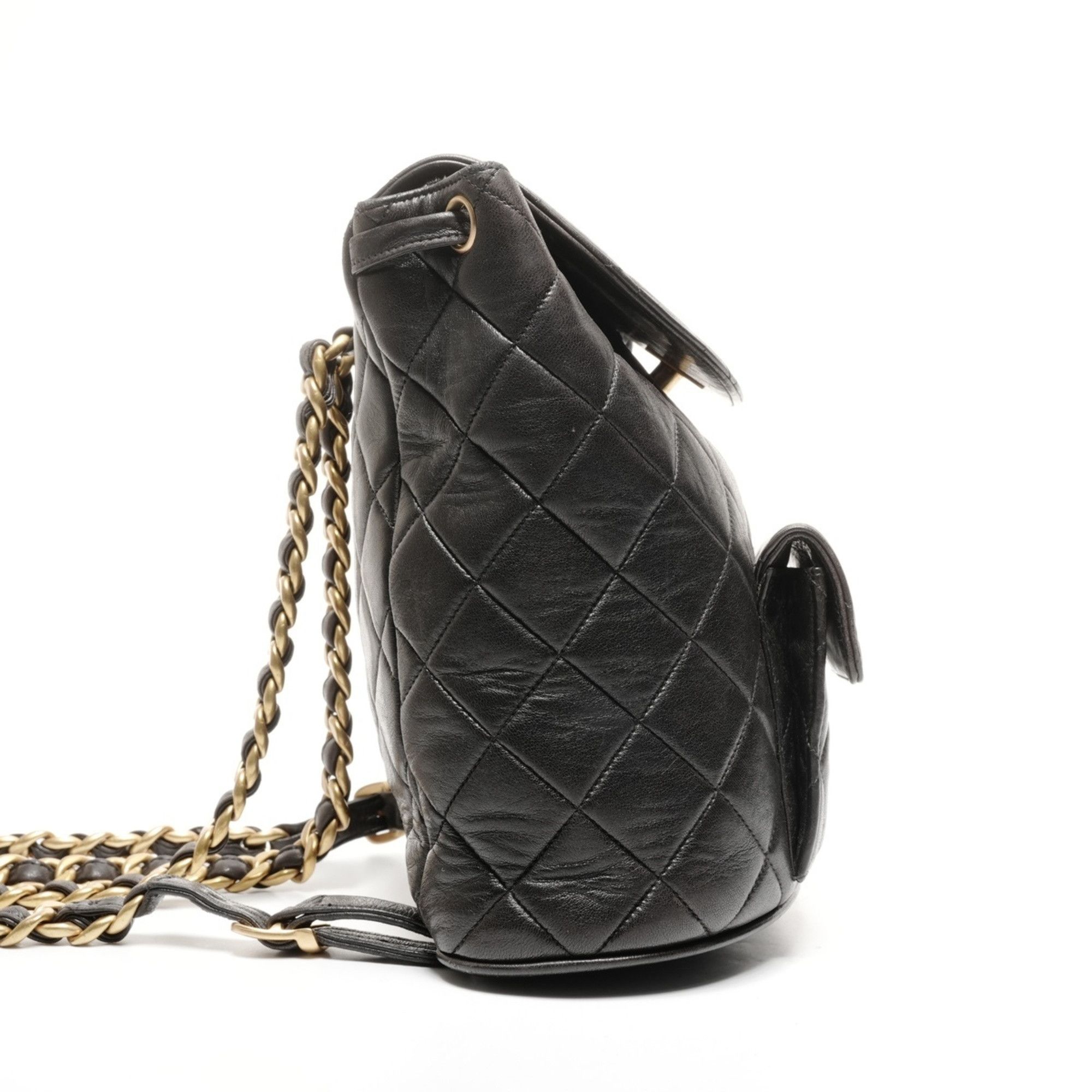 Chanel CHANEL No. 3 1994-1996 Lambskin Duma Matelasse Backpack/Daypack in Black Size ONE SIZE - 3 Thumbnail