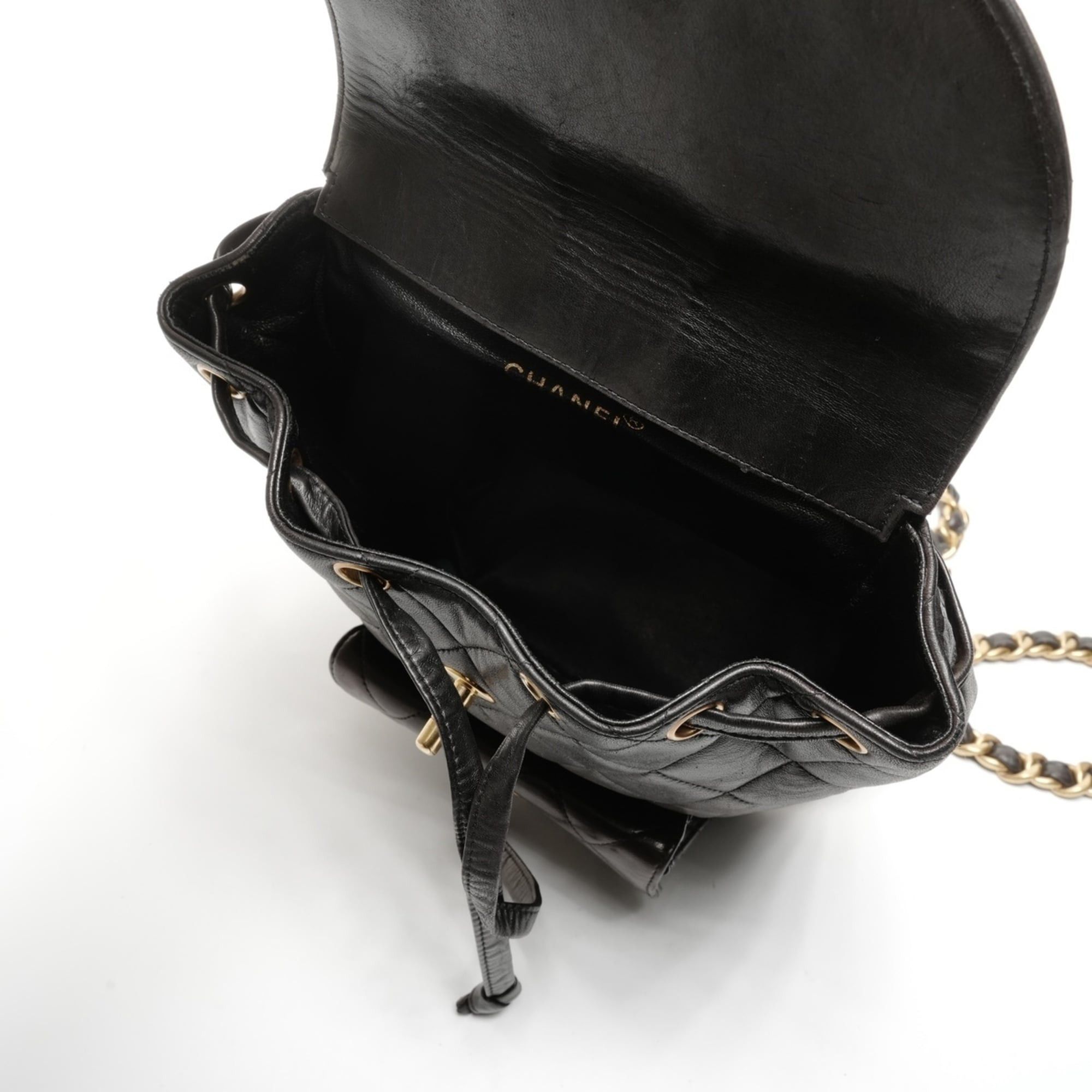 Chanel CHANEL No. 3 1994-1996 Lambskin Duma Matelasse Backpack/Daypack in Black Size ONE SIZE - 11 Thumbnail