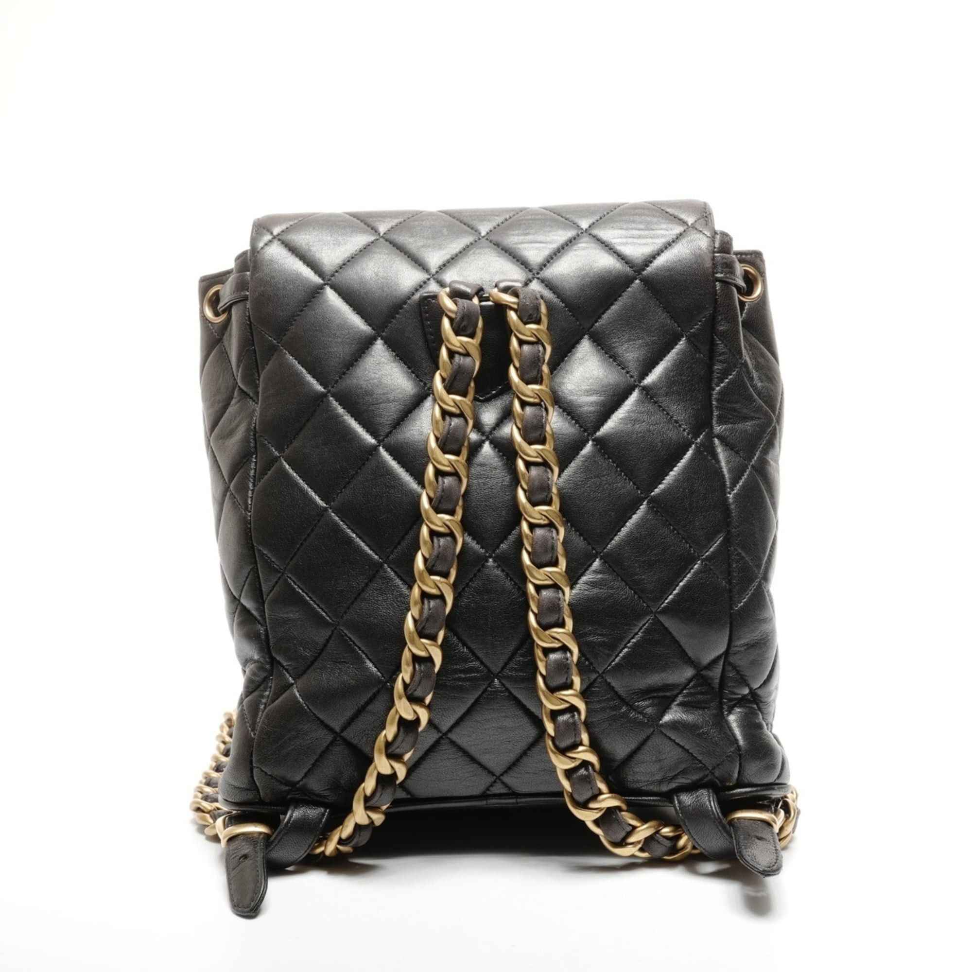 Chanel CHANEL No. 3 1994-1996 Lambskin Duma Matelasse Backpack/Daypack in Black Size ONE SIZE - 2 Thumbnail