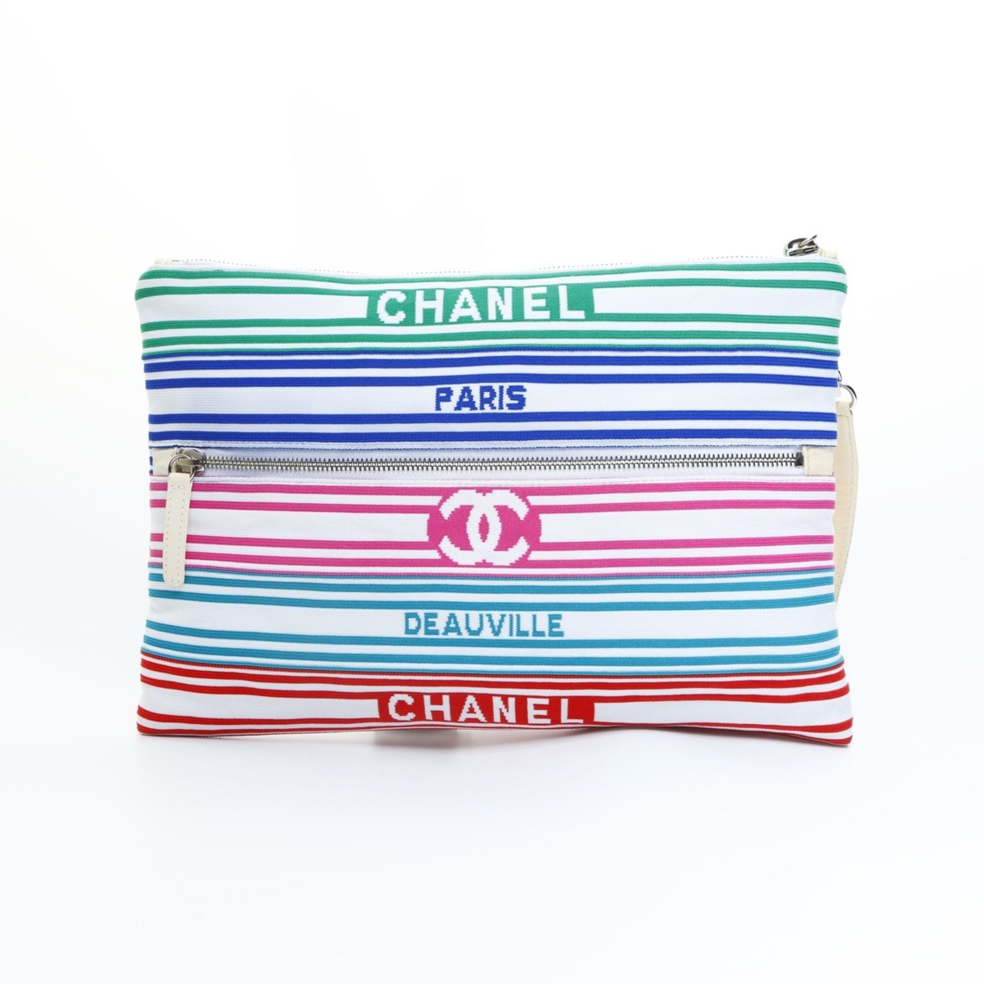 Chanel CHANEL 27th Series 2019 Cotton Canvas Multicolor Coco Mark Clutch Bag Size ONE SIZE - 6 Thumbnail