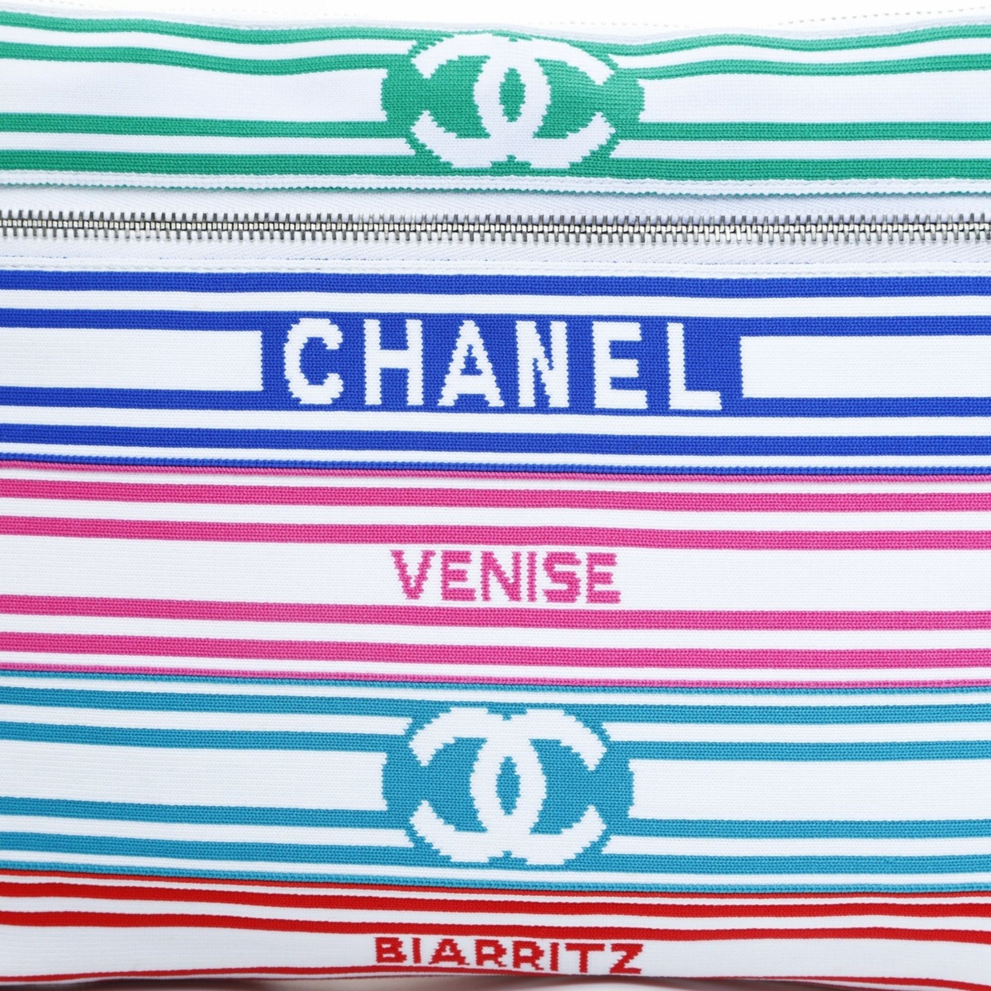 Chanel CHANEL 27th Series 2019 Cotton Canvas Multicolor Coco Mark Clutch Bag Size ONE SIZE - 12 Thumbnail