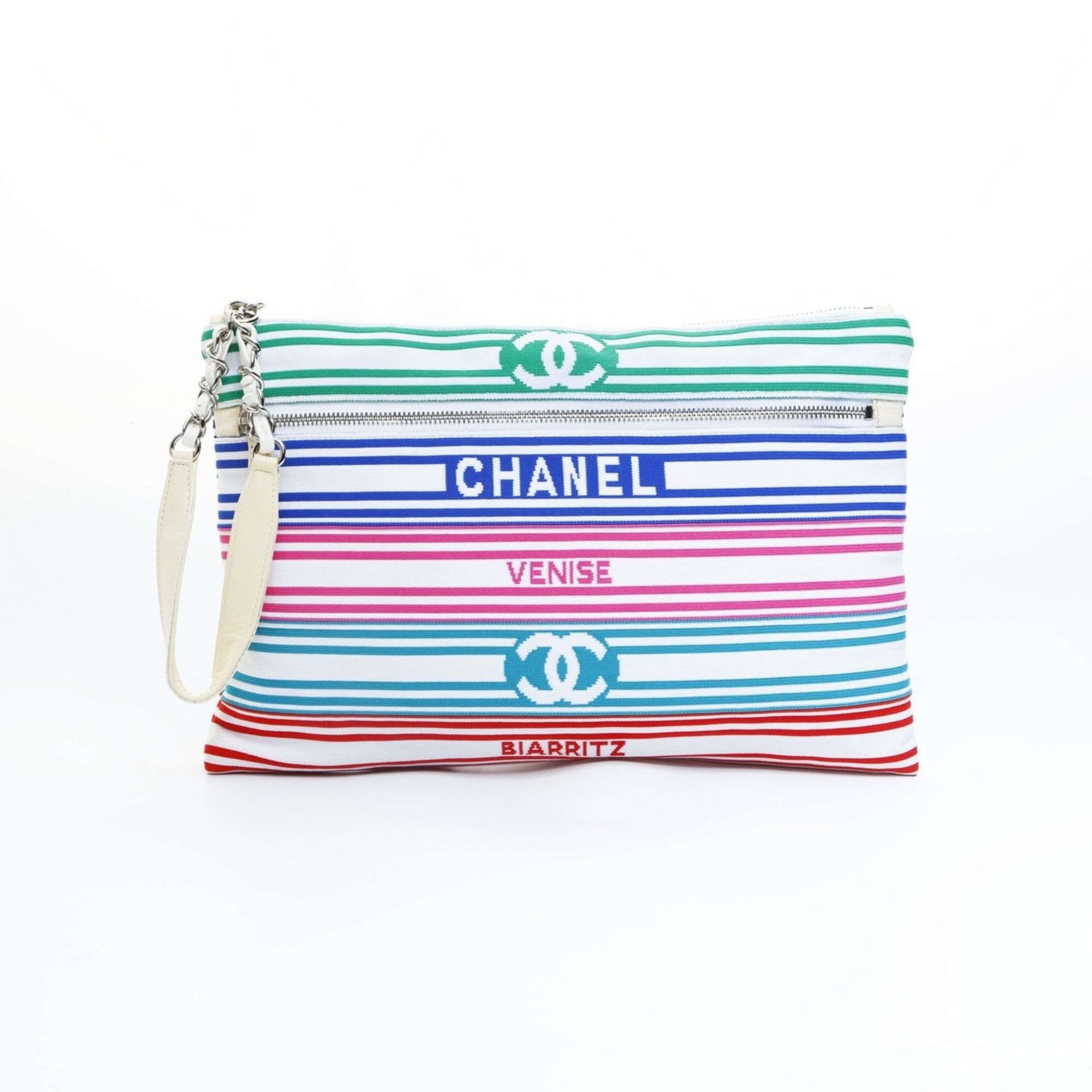 Chanel CHANEL 27th Series 2019 Cotton Canvas Multicolor Coco Mark Clutch Bag Size ONE SIZE - 2 Thumbnail
