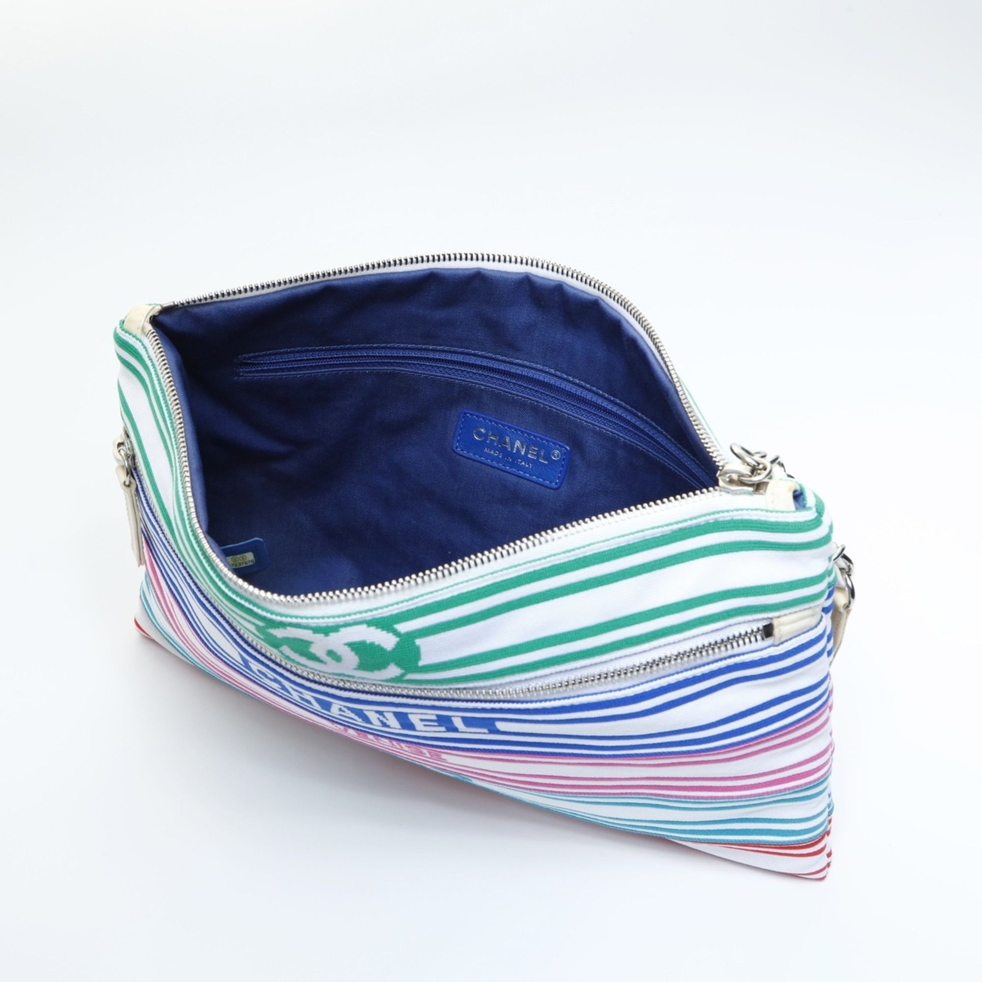 Chanel CHANEL 27th Series 2019 Cotton Canvas Multicolor Coco Mark Clutch Bag Size ONE SIZE - 5 Thumbnail