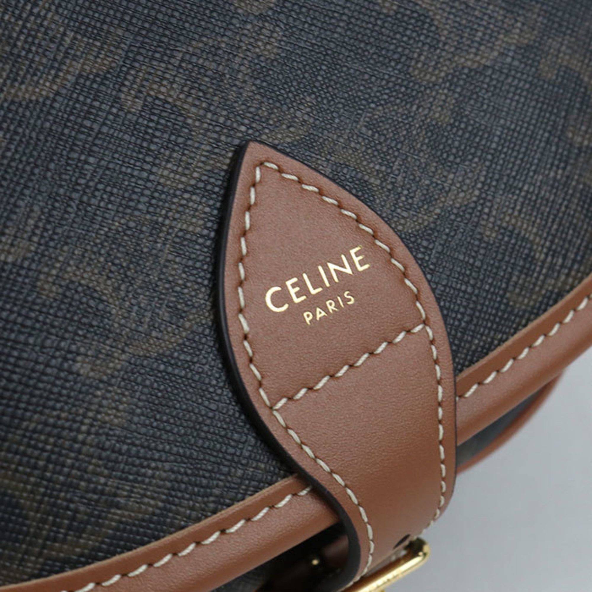 Celine CELINE Triomphe Canvas Shoulder Bag, Women's, Brown Size ONE SIZE - 5 Thumbnail