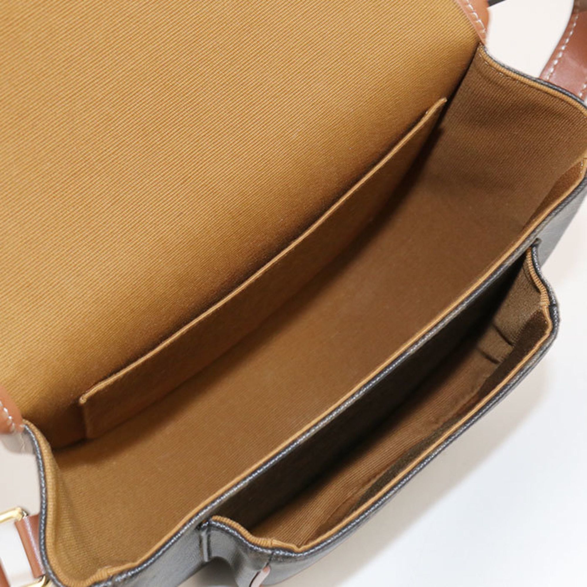 Celine CELINE Triomphe Canvas Shoulder Bag, Women's, Brown Size ONE SIZE - 3 Thumbnail