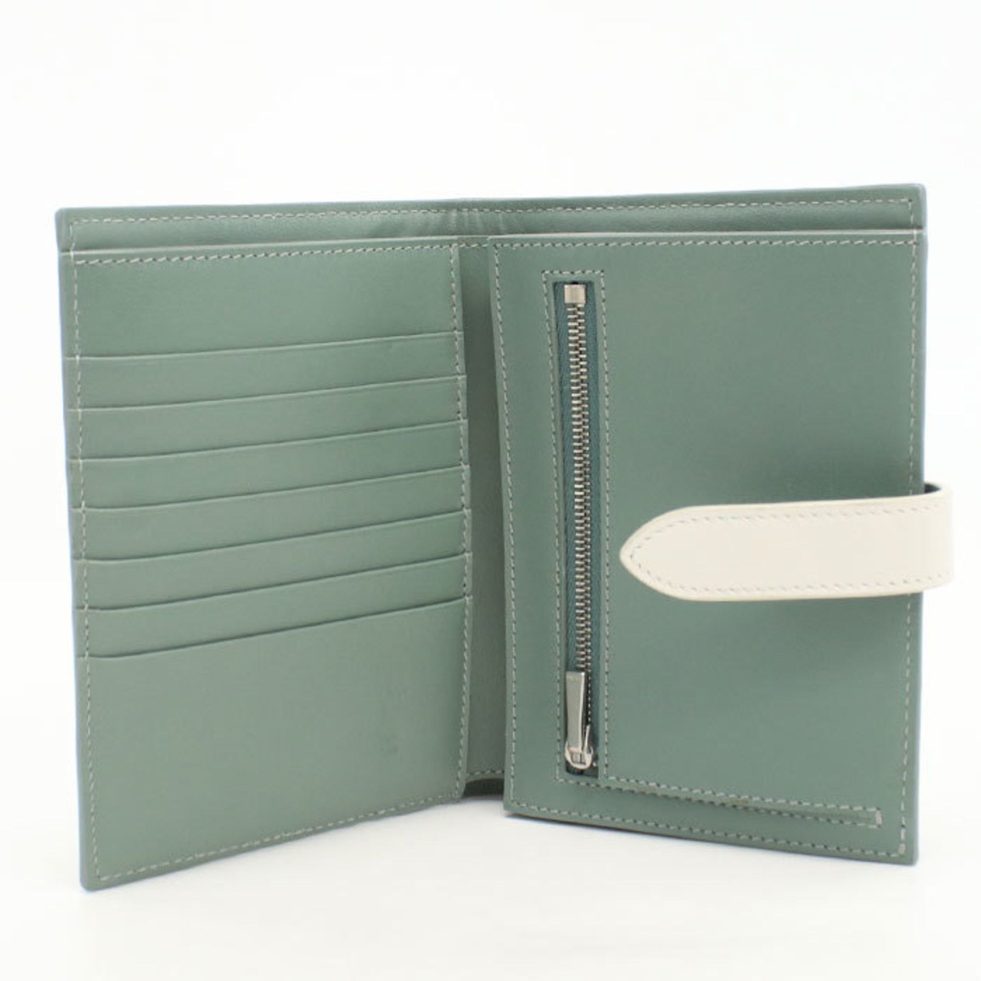 Celine CELINE Women's Green Bifold Wallet with Strap Size ONE SIZE - 3 Thumbnail