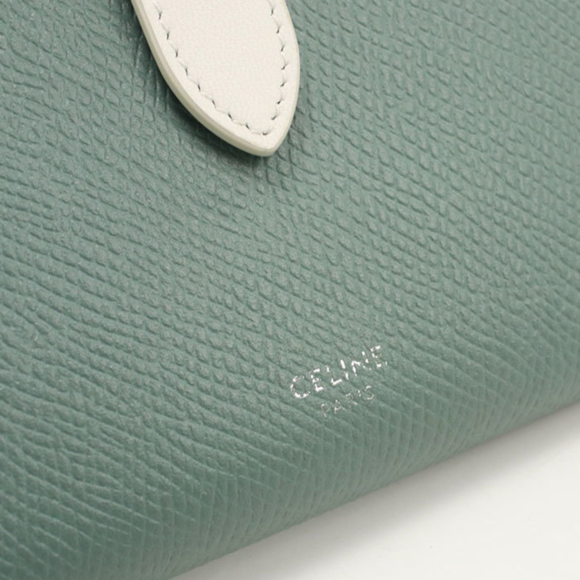 Celine CELINE Women's Green Bifold Wallet with Strap Size ONE SIZE - 8 Thumbnail