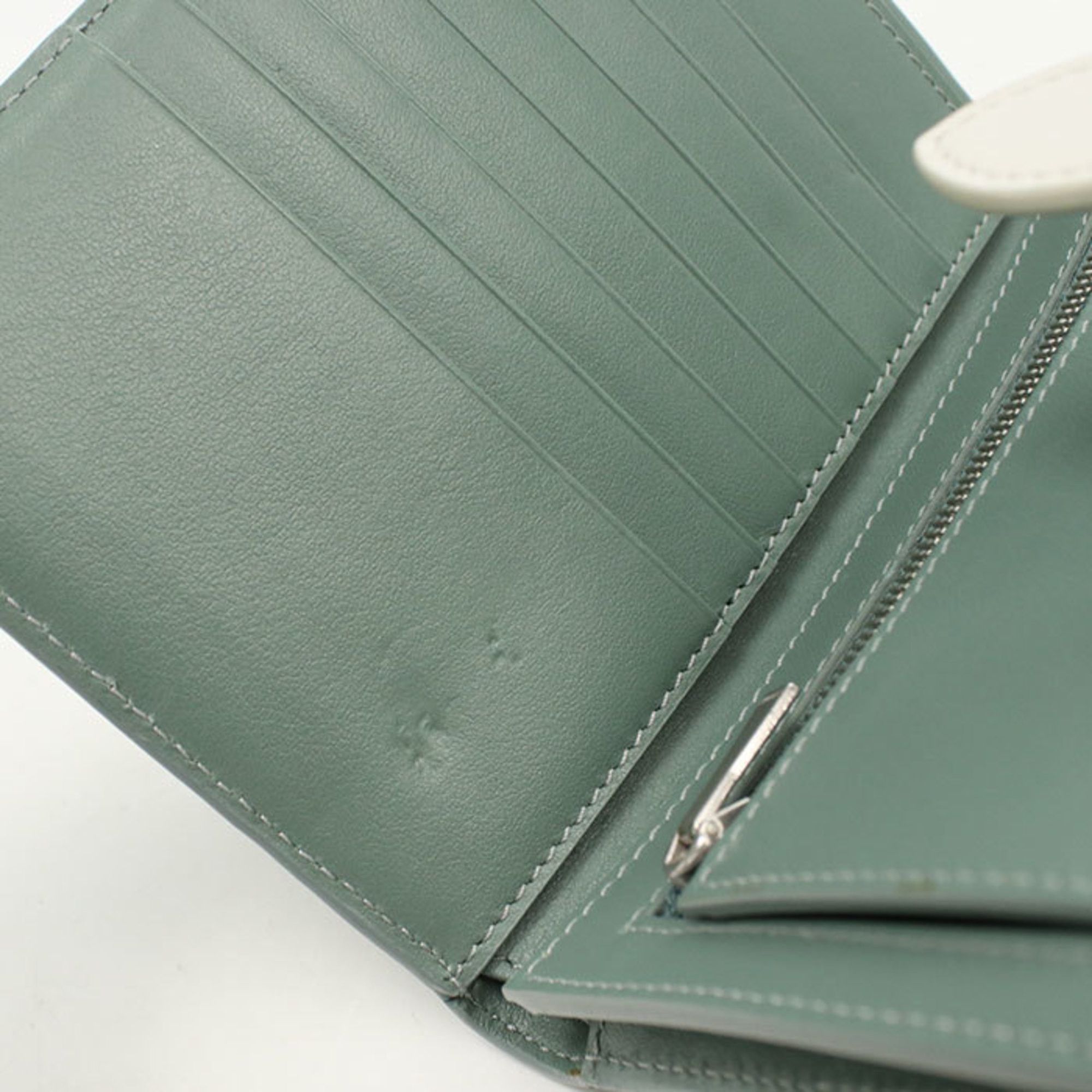 Celine CELINE Women's Green Bifold Wallet with Strap Size ONE SIZE - 6 Thumbnail