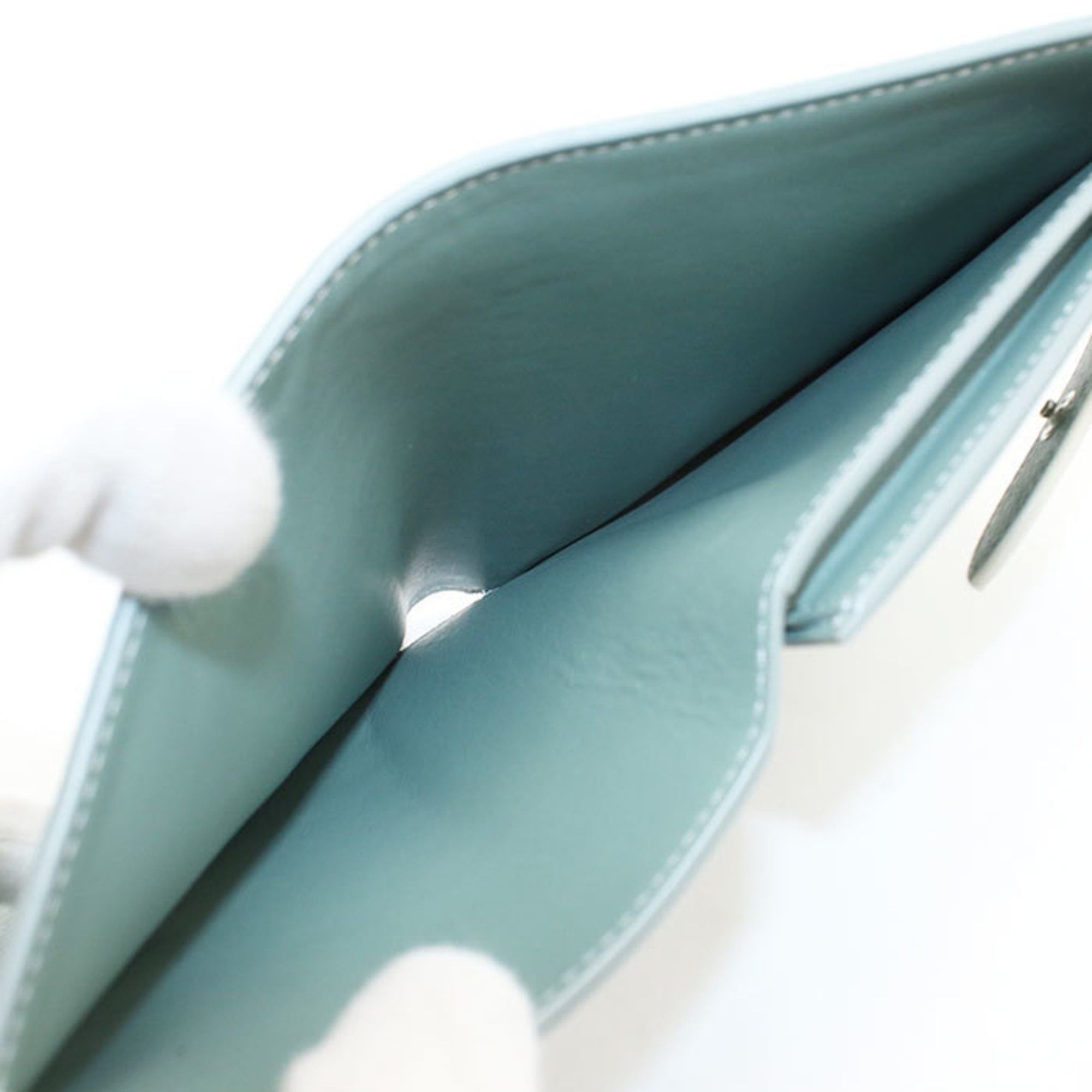 Celine CELINE Women's Green Bifold Wallet with Strap Size ONE SIZE - 5 Thumbnail