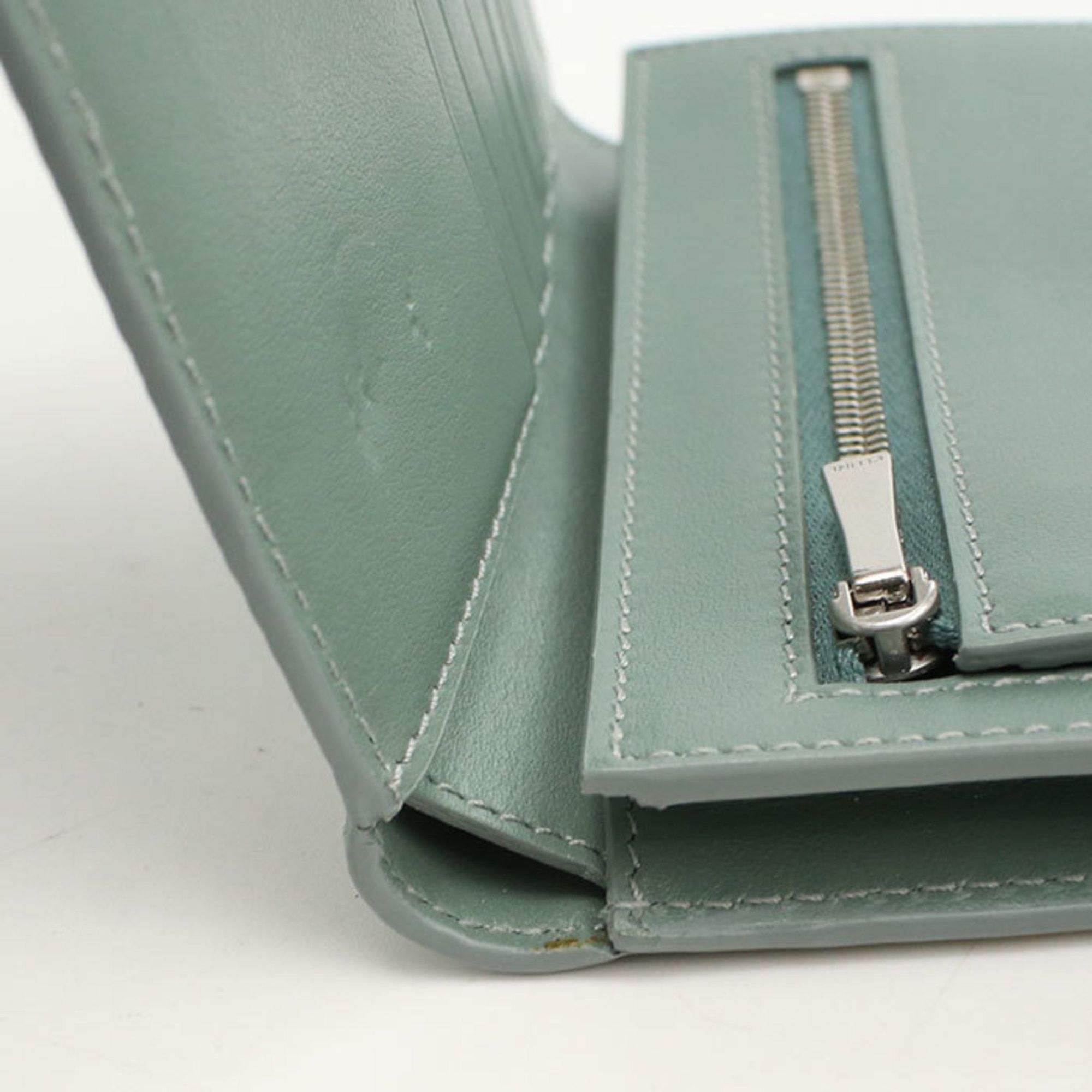 Celine CELINE Women's Green Bifold Wallet with Strap Size ONE SIZE - 7 Thumbnail