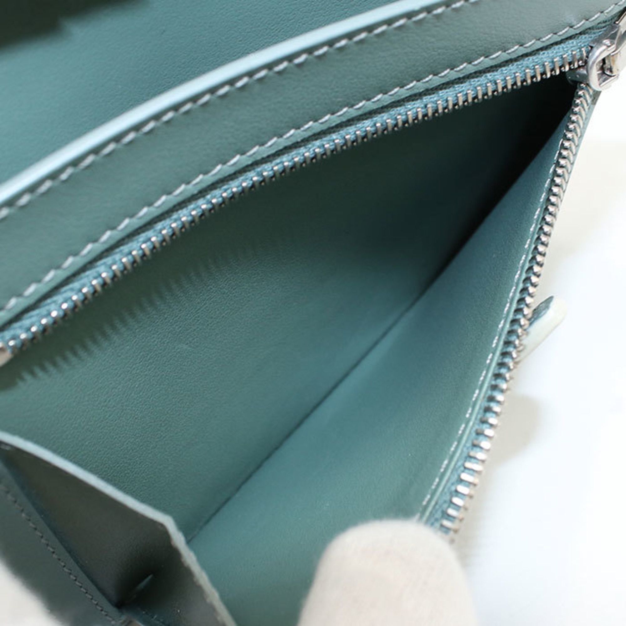 Celine CELINE Women's Green Bifold Wallet with Strap Size ONE SIZE - 4 Thumbnail