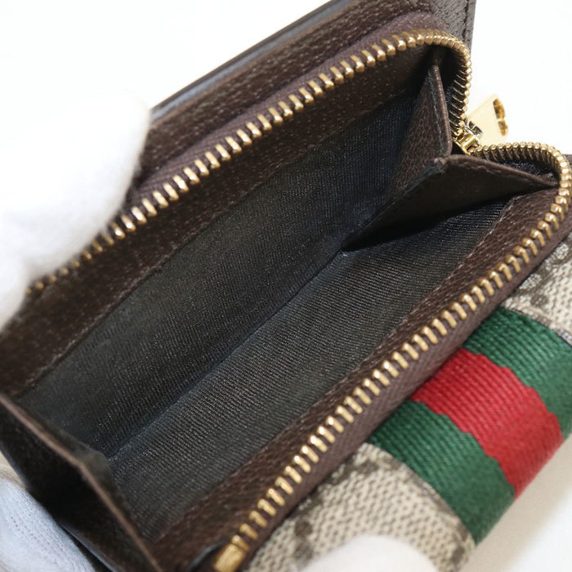 Gucci GUCCI Ophidia Tri-fold Wallet 644334 Women's Beige Size ONE SIZE - 7 Thumbnail