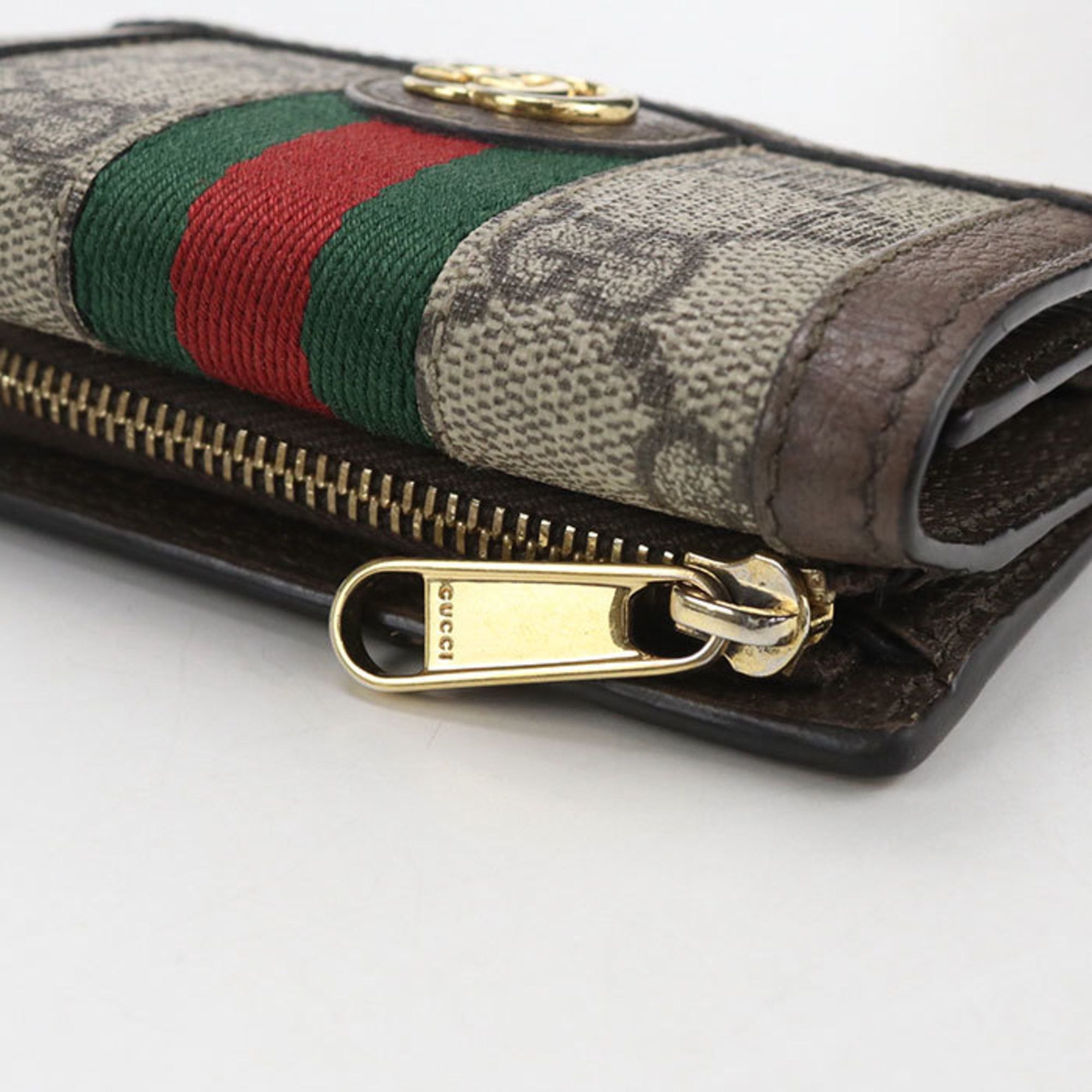 Gucci GUCCI Ophidia Tri-fold Wallet 644334 Women's Beige Size ONE SIZE - 8 Thumbnail